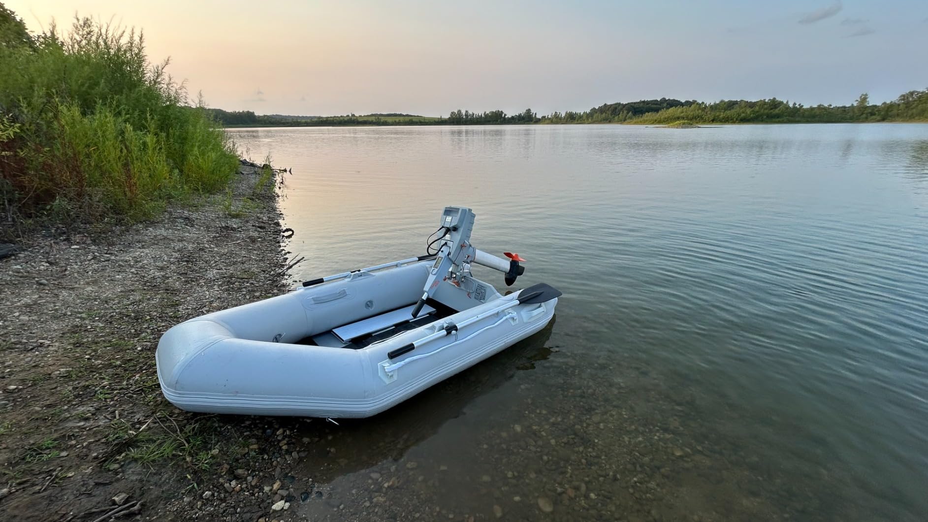 CO-Z 7.5ft Inflatable Dinghy Boat for 2 Adults, 660lb Capacity Heavy-Duty PVC Raft with Aluminum Floor & Oars, Motor Mount, Portable Kayak-Style Tender for Fishing, Rescue, and Water Sports customer photo 2