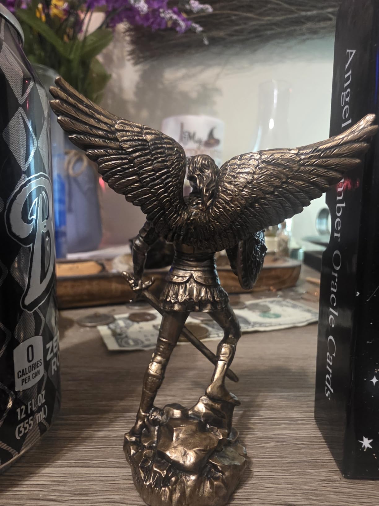 Veronese Design 4.2 Inch Archangel Saint Michael Painted Bronze Finish Religious Figurine customer photo 2