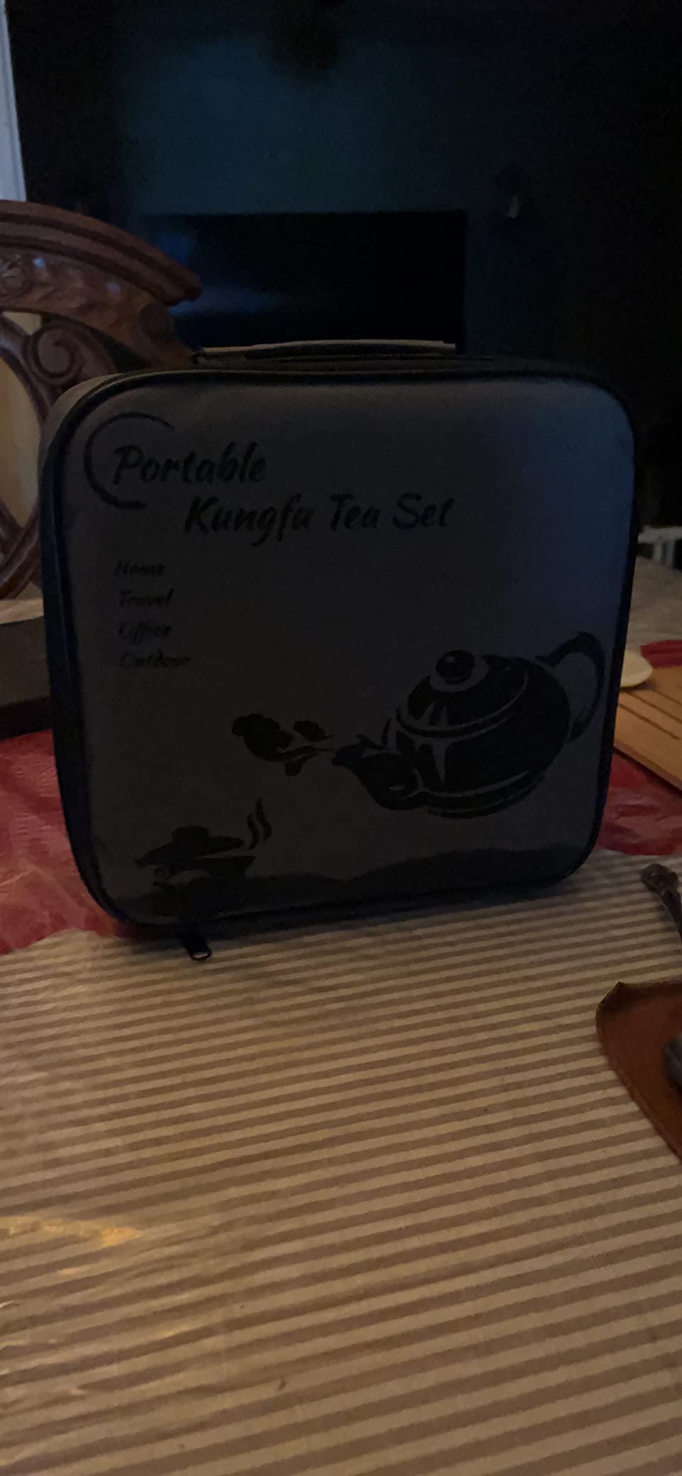 Chinese Tea Set, Gongfu Teaset, Travel Teapot Tea Set, Portable Tea Cup Set | All in One Bag for Outdoor Picnic Business Hotel, China Tea Set, Teapot with Tray Infuser, Porcelain Tea Set, Tea Pot Set customer photo 1