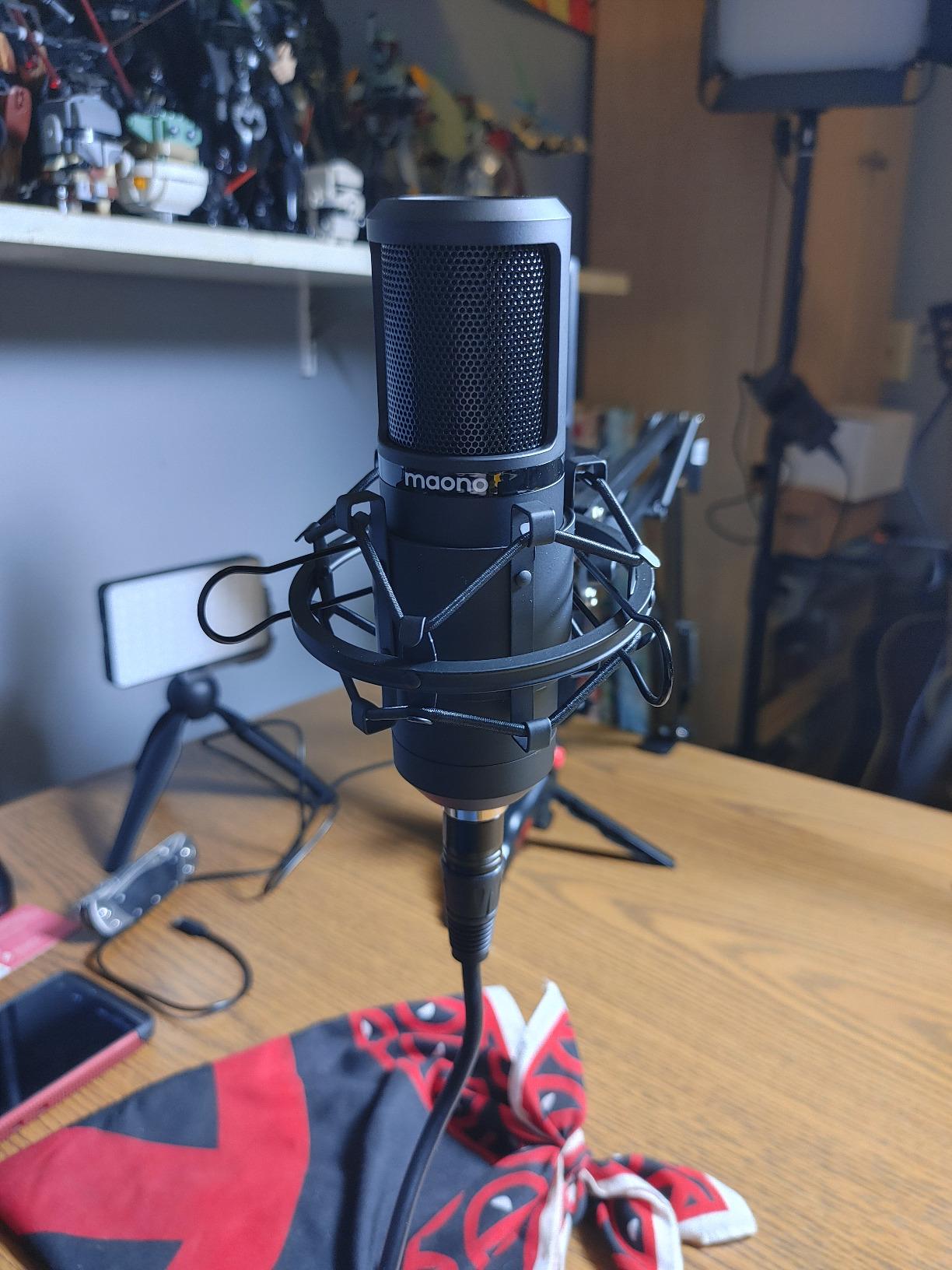 MAONO PM320S Condenser PC Microphone with XLR Cable, Boom Arm, Pop Filter | Computer Mic Compatible with Audio Interface & Mixer for Podcast Record Stream Studio Music Singing Vocal Content Creators customer photo 1