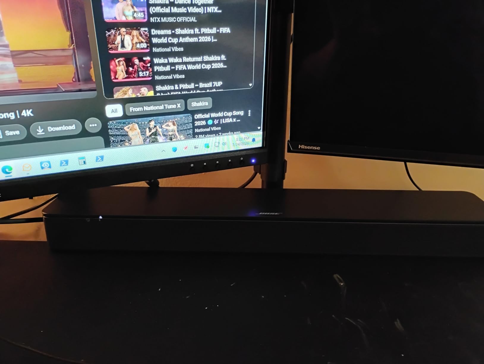 Bose TV Speaker - Soundbar for TV with Bluetooth and HDMI-ARC Connectivity, All-in-One Compact Soundbar, Includes Remote Control, Black customer photo 1