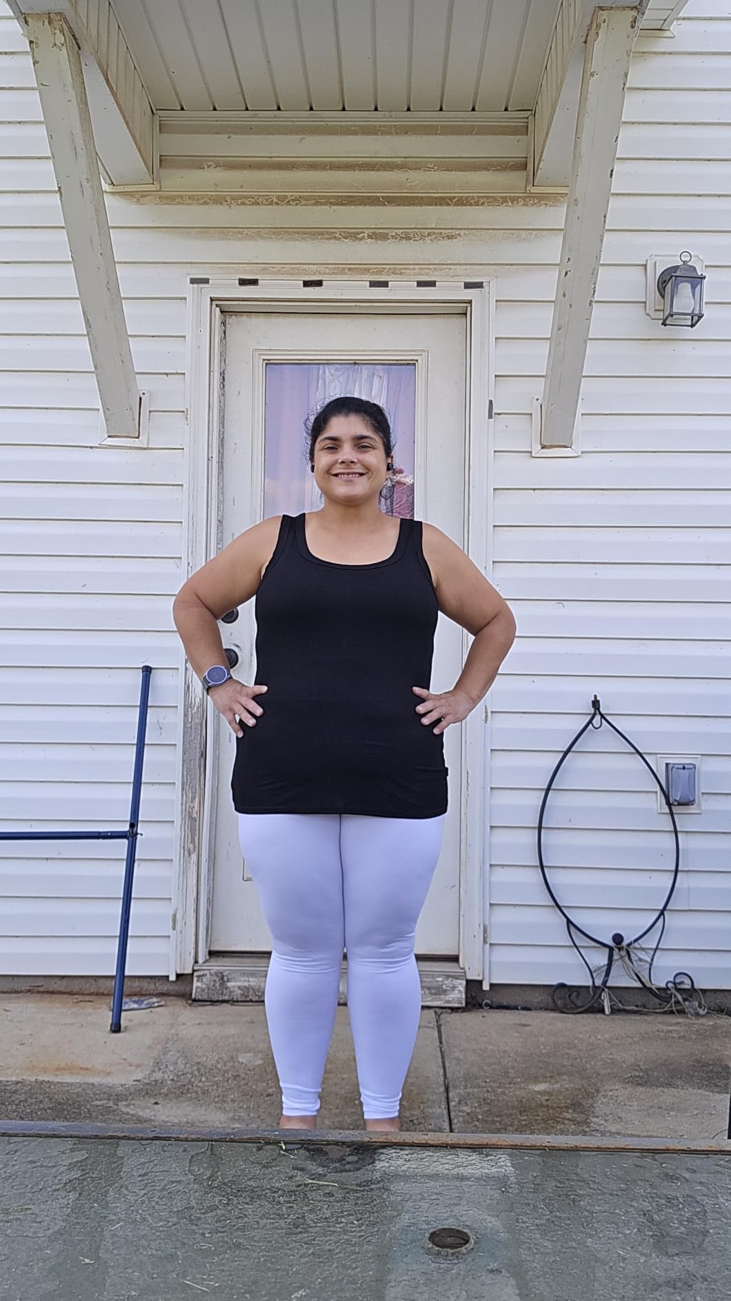 High Waisted Leggings for Women - No See Through Tummy Control Cycling Workout Yoga Pants with Pockets customer photo 1
