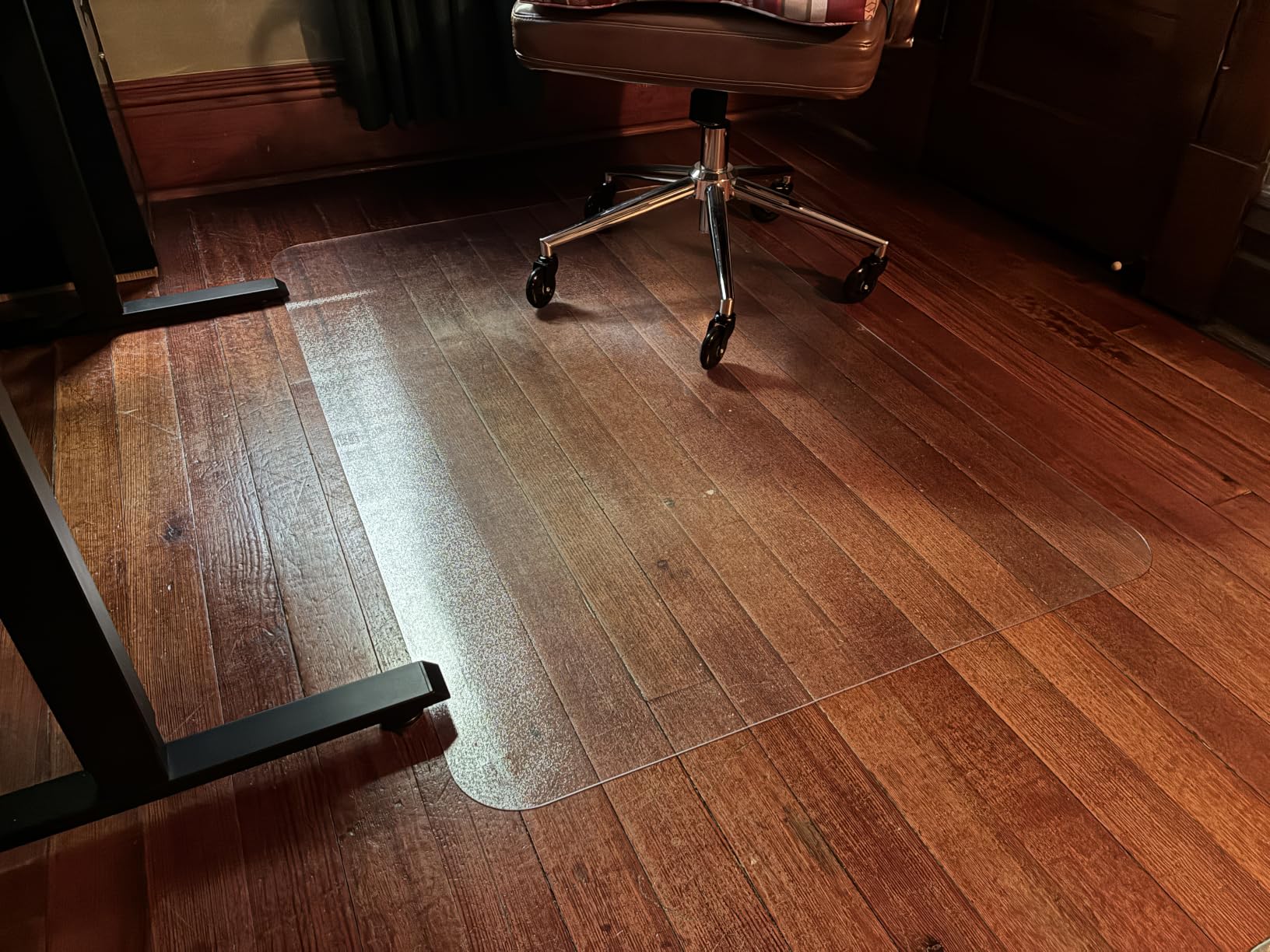 Kuyal Clear Chair mat for Hard Floors 36 x 48 inches Transparent Floor Mats Wood/Tile Protection Mat for Office & Home (36