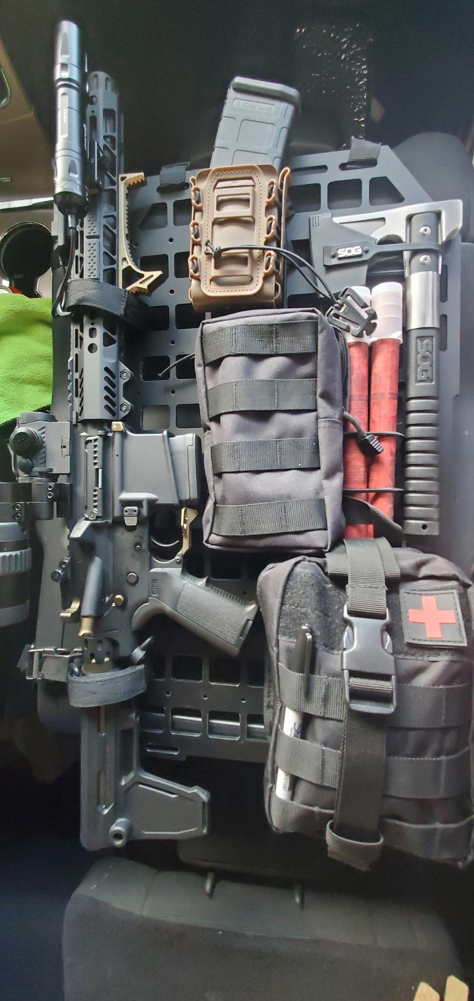 PETAC GEAR Tactical Car Seat Back Organizer | Rigid Molle Panels for Vehicles | Truck Mount Rack Panel for Tactical Gear Accessories customer photo 1