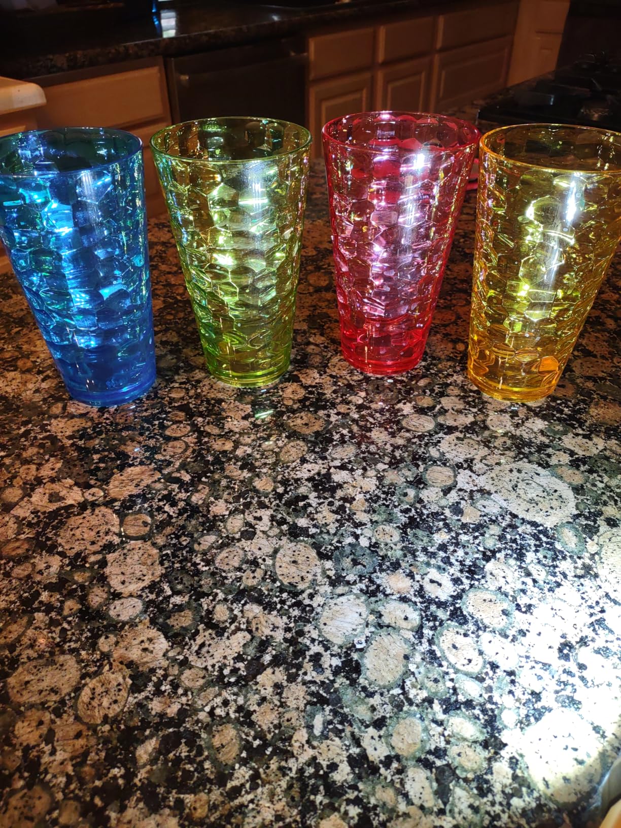 Amazing Abby - Iceberg - 24-Ounce Plastic Tumblers (Set of 8), Plastic Drinking Glasses, All-Clear High-Balls, Reusable Cups, Stackable, BPA-Free, Shatter-Proof, Dishwasher-Safe customer photo 1