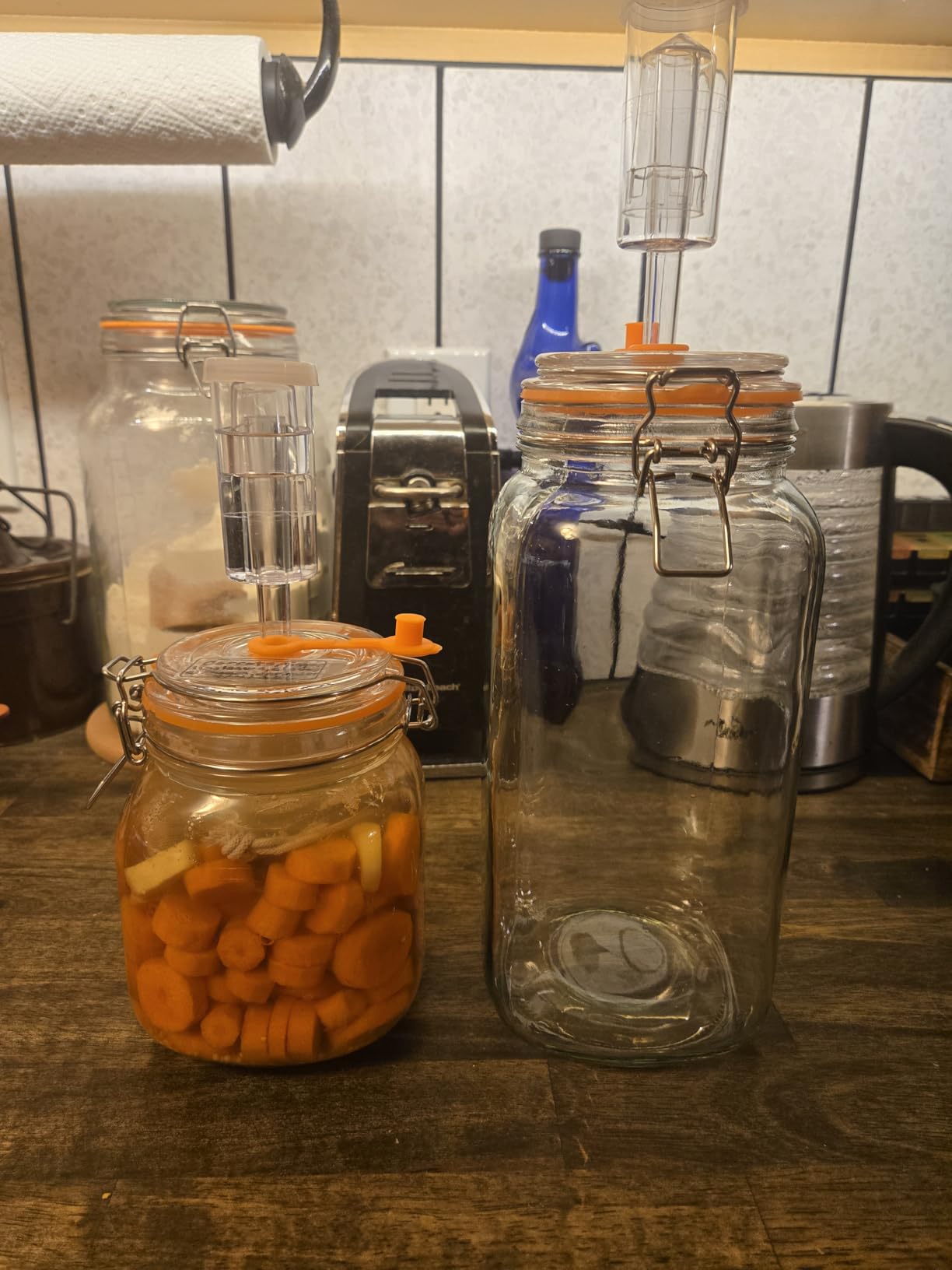 JILLMO 2L Wide Mouth Fermentation Jar with Airlock & Weight, 2 Pack | Fermentation Kit for Homemade Kimchi, Sauerkraut, Pickles and More customer photo 1