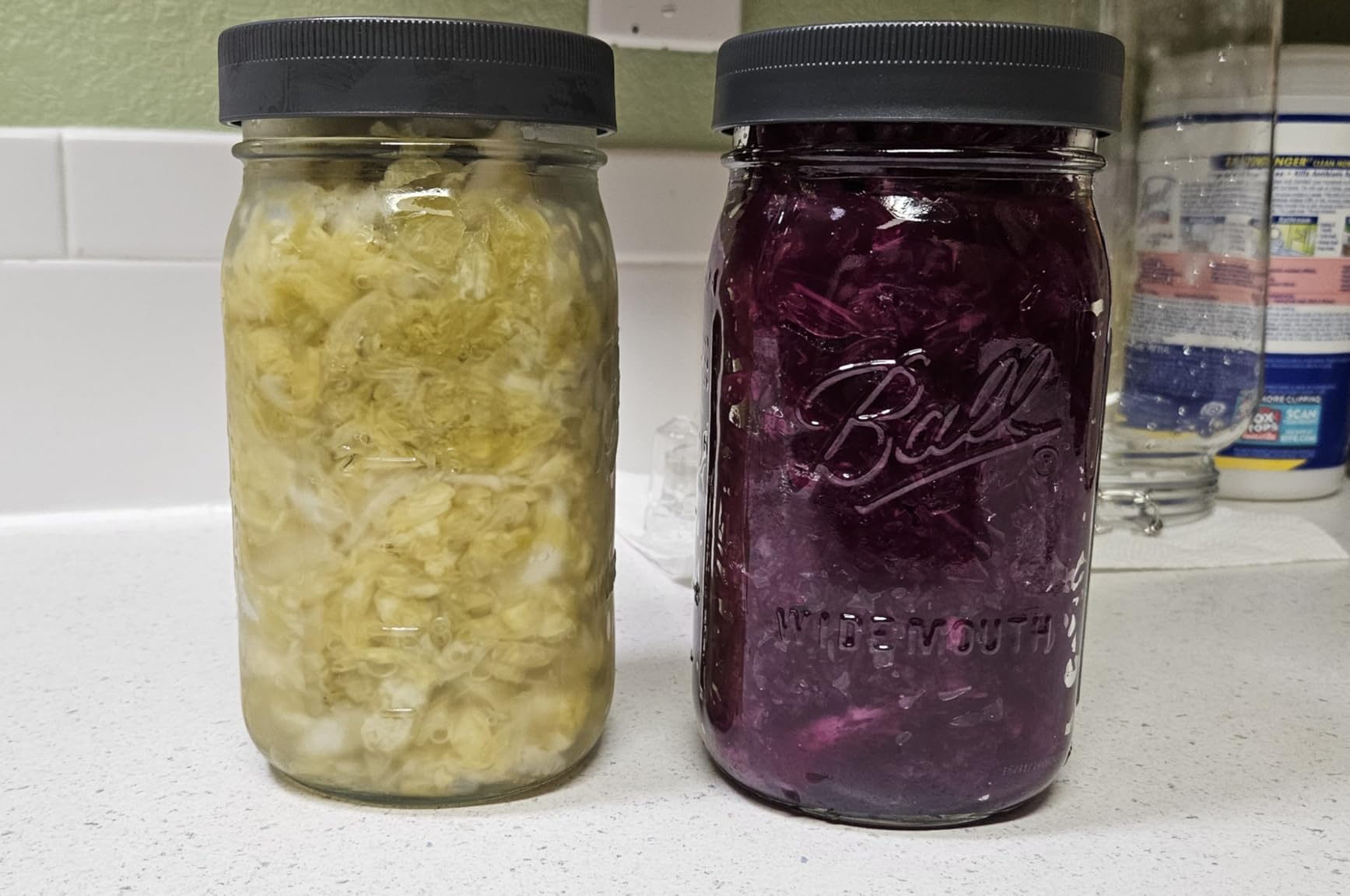 JILLMO 2L Wide Mouth Fermentation Jar with Airlock & Weight, 2 Pack | Fermentation Kit for Homemade Kimchi, Sauerkraut, Pickles and More customer photo 2