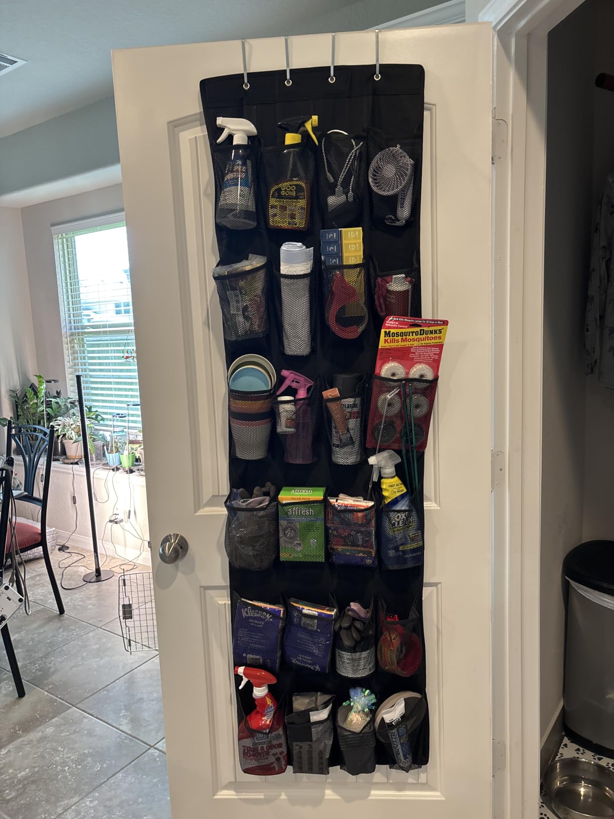 GORILLA GRIP Over the Door Shoe Organizer, 24 Large Pockets, Black | Breathable Mesh Pocket, Space Saving Hanging Storage Holder, Closet Rack Hanger for Shoes, Pantry and Bathroom Accessories customer photo 1