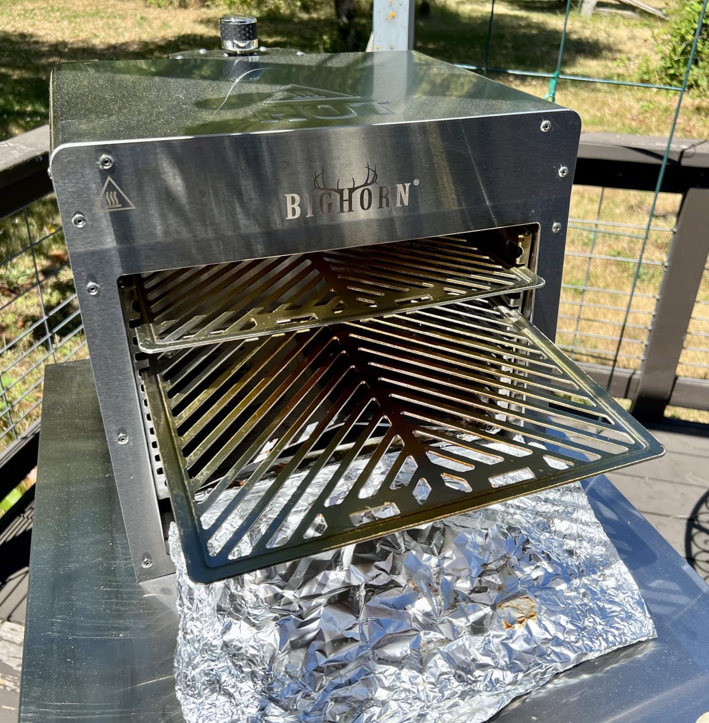 BIG HORN OUTDOORS 1500F Infrared Propane Gas Grill - Portable Steak Broiler & Sear Station, Outdoor Salamander BBQ, Stainless Steel, 16 inch customer photo 1
