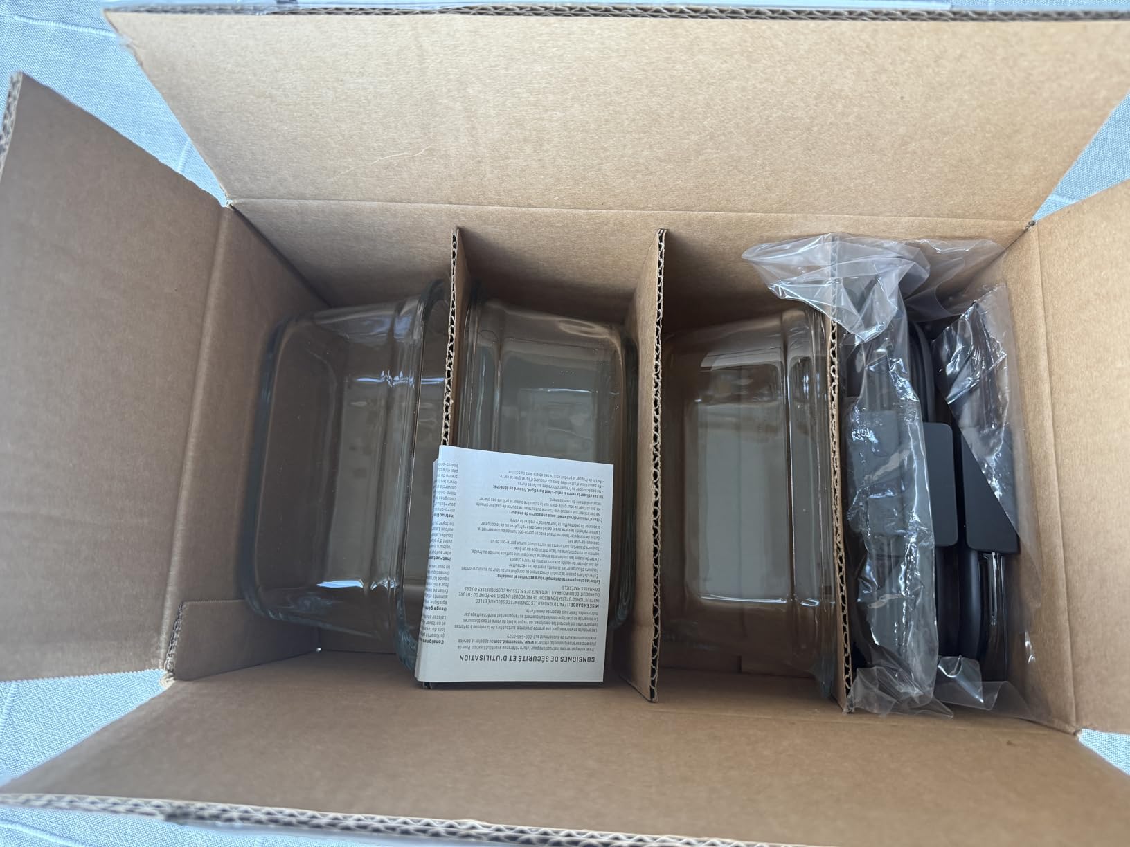 Rubbermaid Brilliance Glass Food Storage Containers, 3.2 Cup, Set of 4, BPA-Free, Leak-Proof, Clear customer photo 2