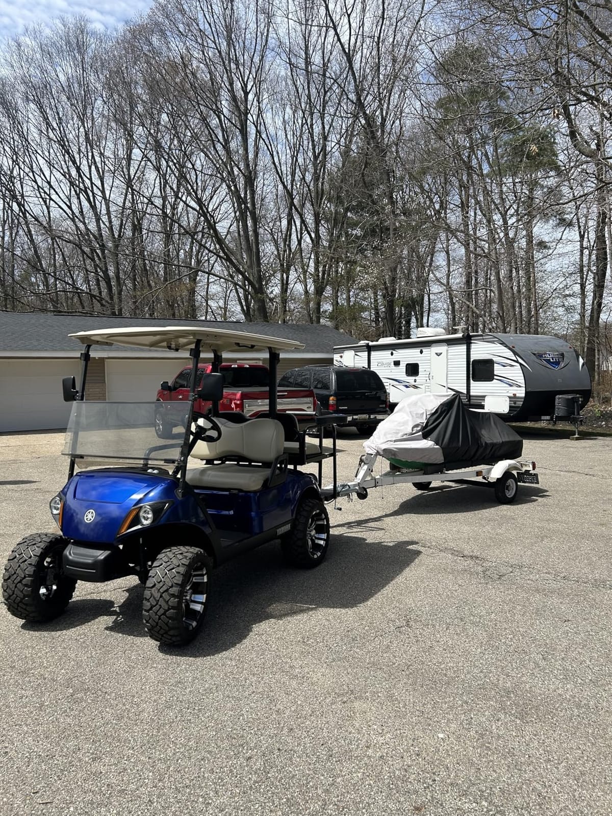 10L0L Deluxe Golf Cart Trailer Hitch Kit, Fit for Square Steel Tube Backseat Footrest with 2
