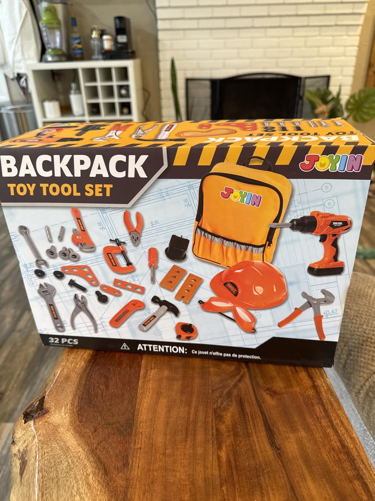 JOYIN 32PCS Kids Tool Set with Construction Backpack Costume & Electronic Toy Drill customer photo 2