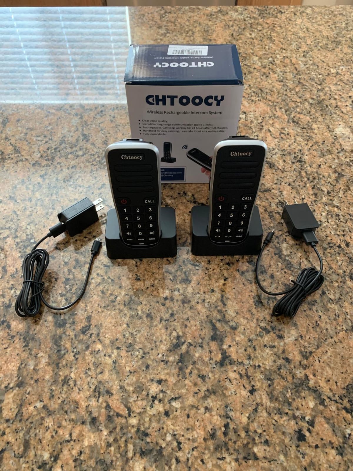 Wireless Intercoms for Home, Rechargeable & 1 Mile Range (5280ft), Handheld home intercom system, clear sound & anti-interference, 10-channel wireless intercom system for house office business customer photo 2