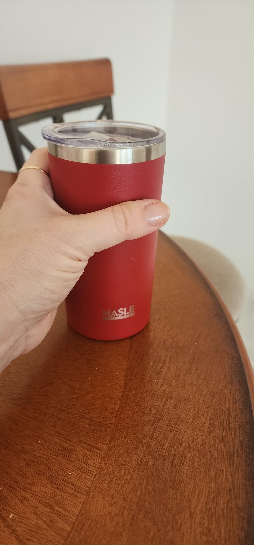 HASLE OUTFITTERS 20 oz Skinny Tumblers Bulk Set of 4, Stainless Steel Insulated Slim Tumblers with Lids, Black customer photo 1