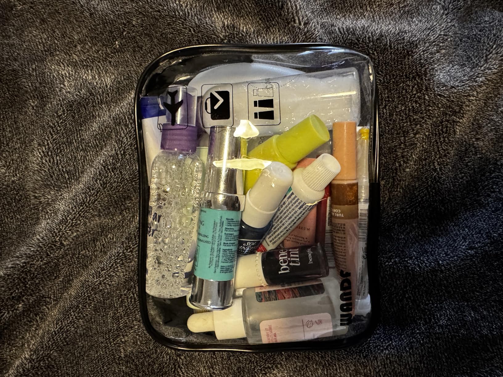WANDF TSA Approved Toiletry Bag, 2 Pack Clear Makeup Bag | Quart Size, Airport Carry-On, TSA Liquids Travel Bag, Clear PVC, Women Men Travel Essentials customer photo 1