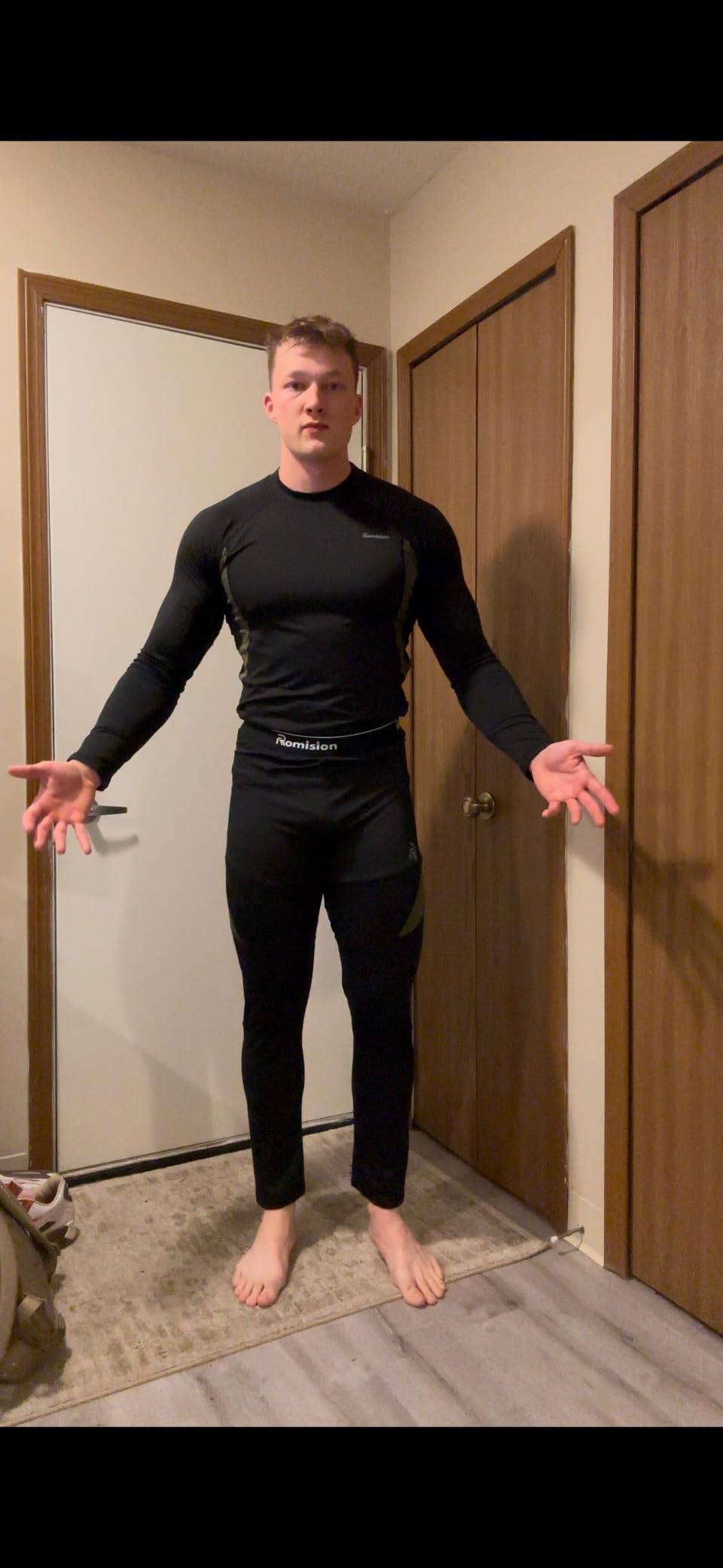 romision Thermal Underwear for Men Long Johns Set Hunting Gear Base Layer | Moisture wicking, quick dry & 4-way stretch fleece lined top & bottom gift for skiing sleepwear customer photo 2