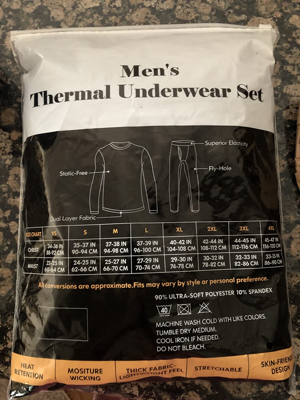Thermal Underwear Long Johns for Men Cold Weather Base Layer Set | Moisture wicking fleece lined open fly top & bottom, 4-way stretch warm winter sport gear daily wear customer photo 1