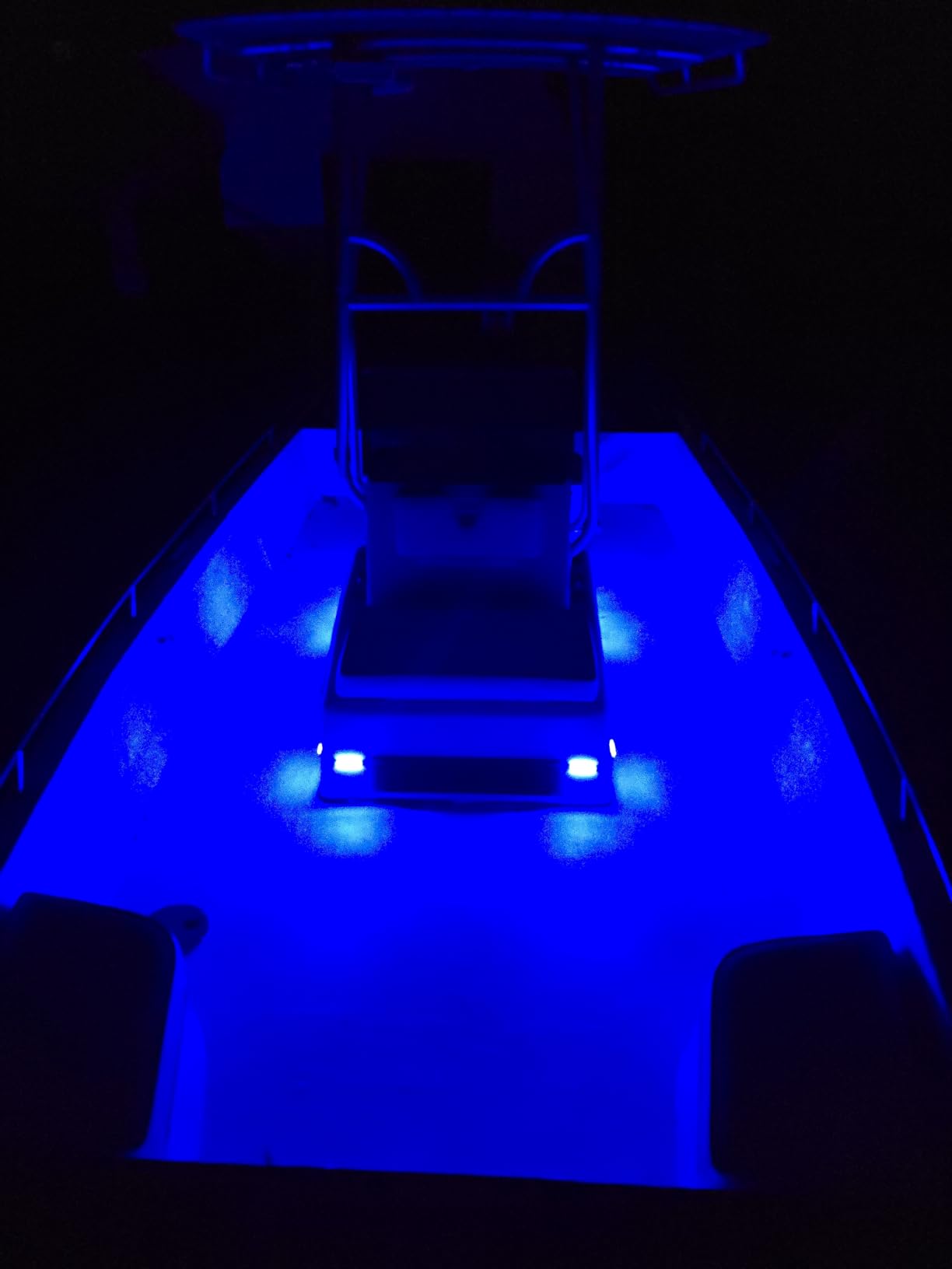 LED Boat Interior Lights Marine Courtesy Light Strip Deck Transom Cockpit Navigation Lighting Waterproof for Fishing Pontoon Kayak Yacht Sailboat (Blue 10Pcs) customer photo 2