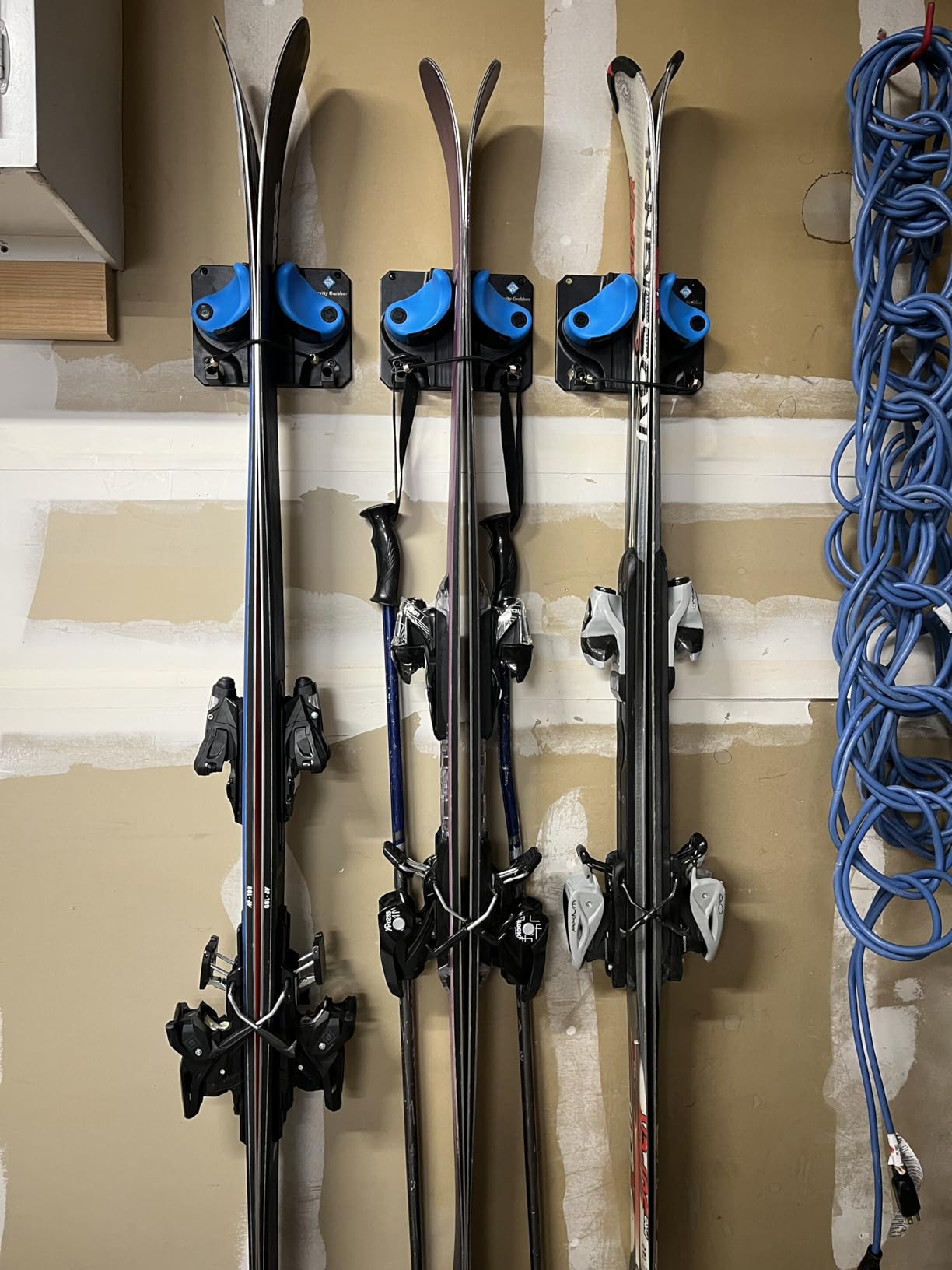Gravity Grabber - Ultimate Ski & Snowboard Wall Rack | Secure, Non-Slip Storage | Fits Any Ski/Board | Garage Organization | Ski Storage Rack | Snowboard Storage Rack | Winter Gear Organizer | 3 Pck customer photo 2