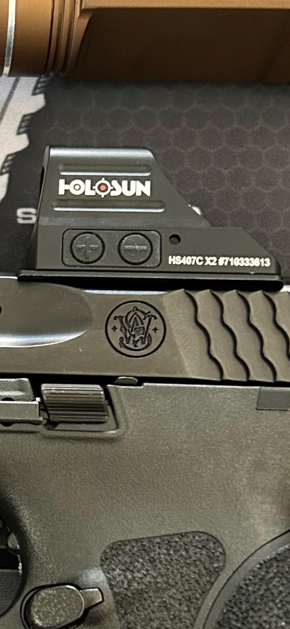 HOLOSUN 407C/507C-X2 Series, 2 MOA Dot, 32 MOA Circle Dot Options, 7075 Aluminum, Open, Solar, Shake Awake, RMR Footprint (Red, Green Reticle) (Black, Burnt Bronze) customer photo 1