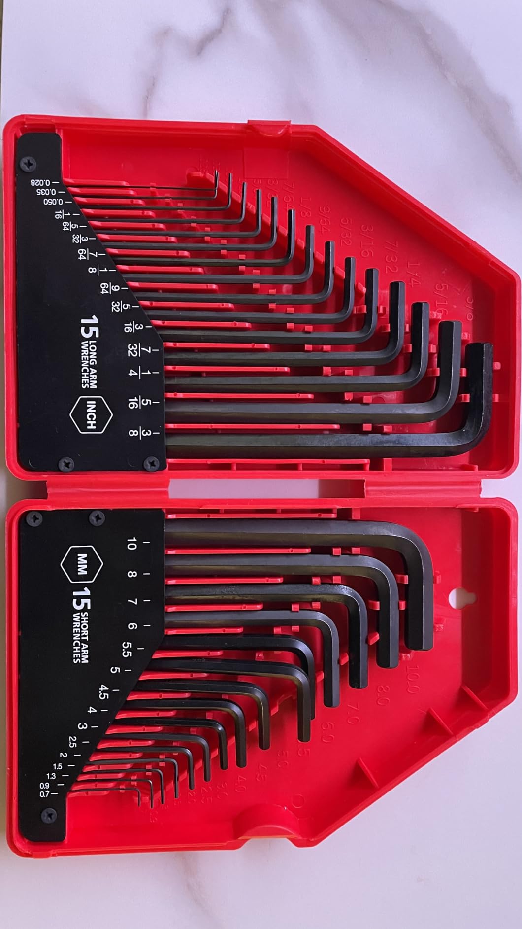 EFFICERE 30-Piece Premium Hex Key Allen Wrench Set, SAE and Metric Assortment, L Shape, Chrome Vanadium Steel, Precise and Chamfered Tips customer photo 2