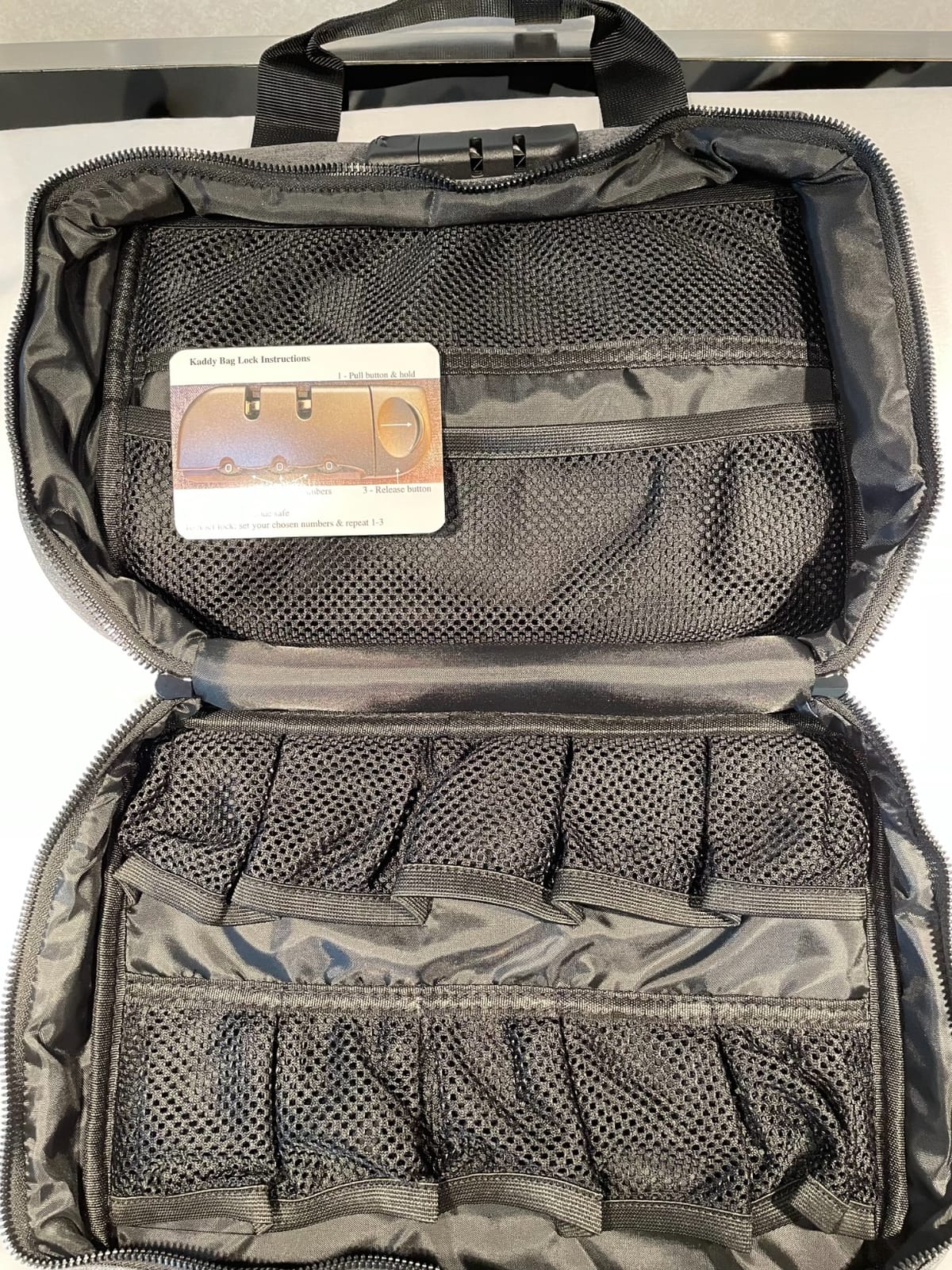 Kaddy Large Medicine Bag, Secure, Padded, Pill Organizer Box, Case for Bottles of Medicine or Supplements; Storage; Toiletry; 3 Digit Lock, Grey customer photo 2