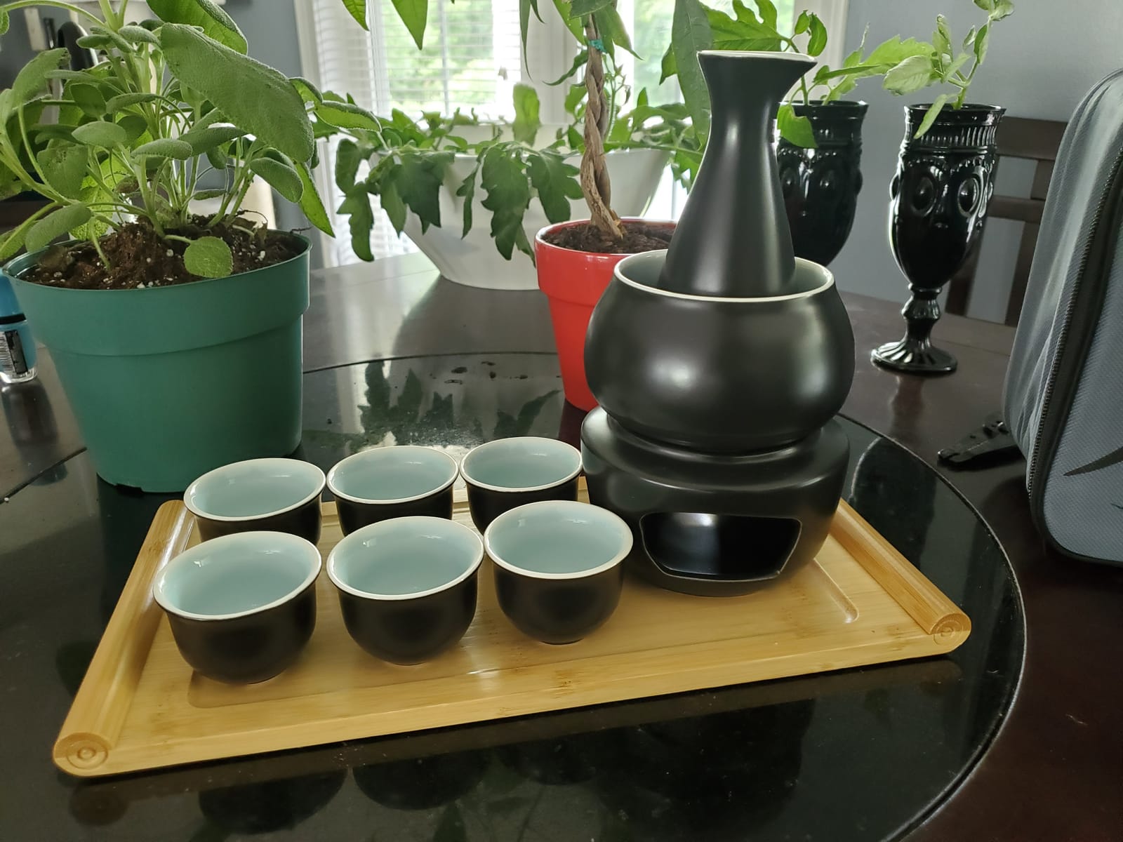 Sake Set with Warmer, Sake Carafe Bottle, Saki Cup Set, Japanese Sake Set customer photo 1