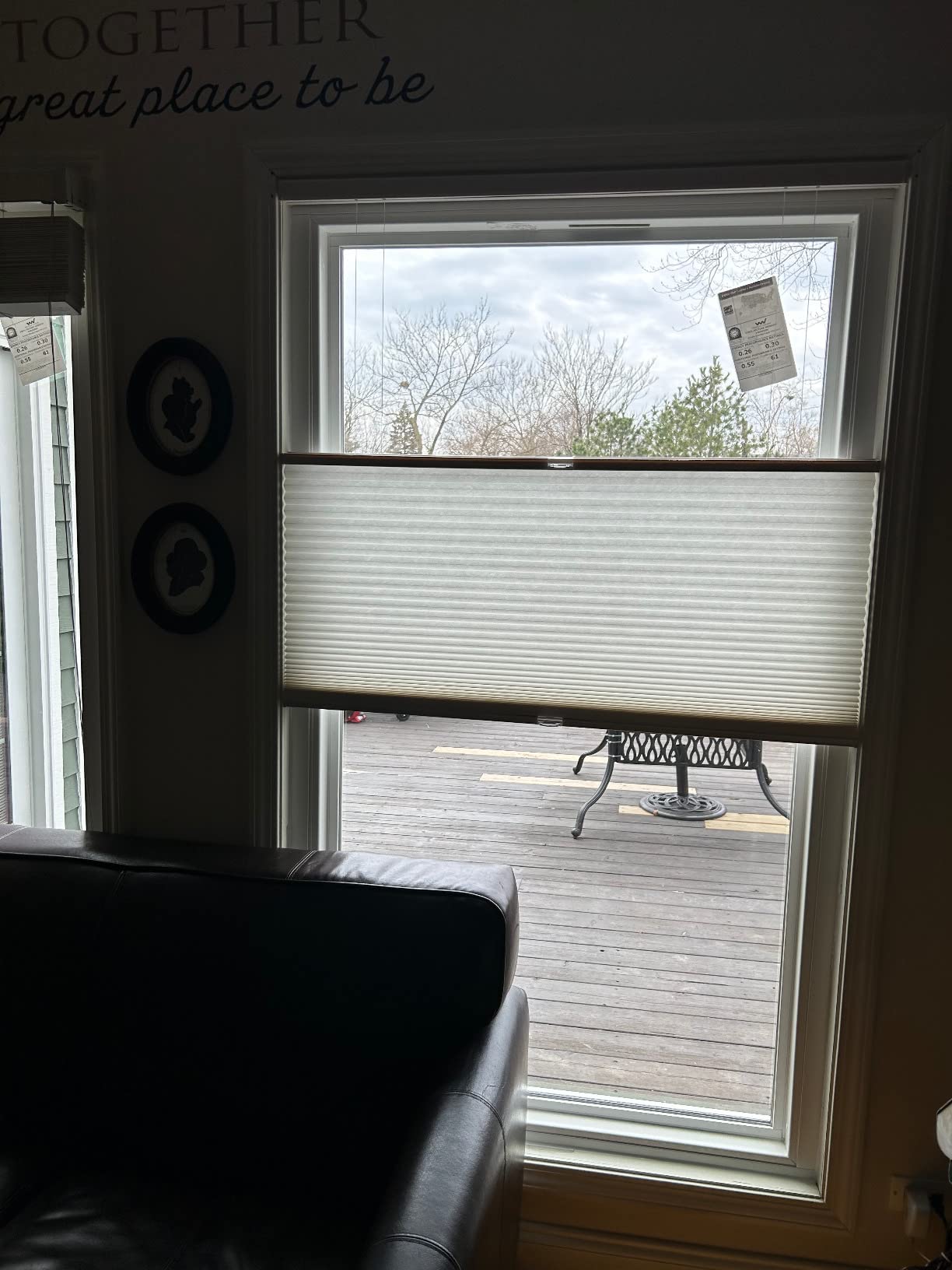 BlindsAvenue Cordless Top Down Bottom Up Cellular Honeycomb Shade, 9/16