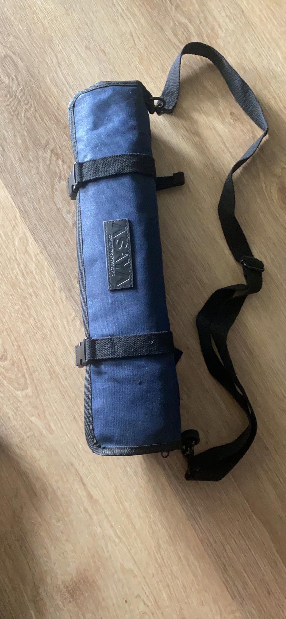 Asaya Waxed Canvas Chef Knife Roll Bag with 10 Slots and a Zipper Pocket - Professional Chef Knife Bag & Storage Case, with Shoulder Strap - Knives Not Included (Black) customer photo 1