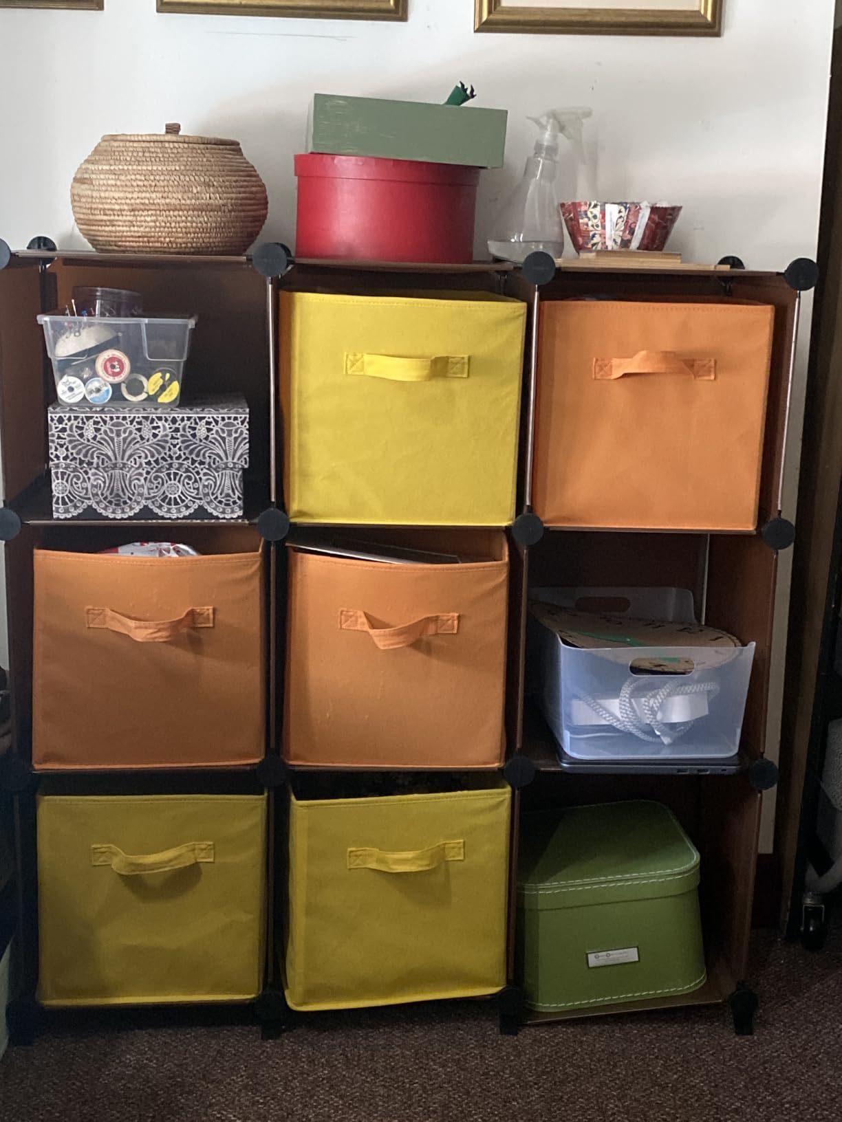 HOMIDEC Closet Organizers and Storage, 9 Cube Storage Organizer, Portable Closet Organizer, Storage Cubes Shelves for Bedroom, Kids Room, Bathroom, Black customer photo 1