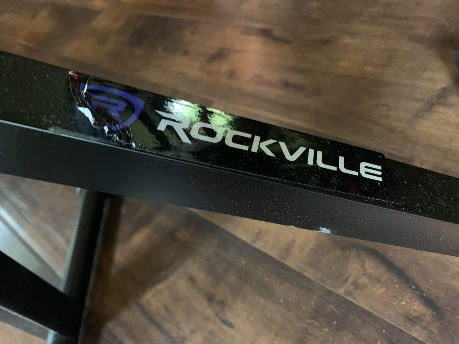Rockville RDS42 Portable Adjustable DJ Guitar Chair with Padded Backrest | Foldable Steel Frame, 12