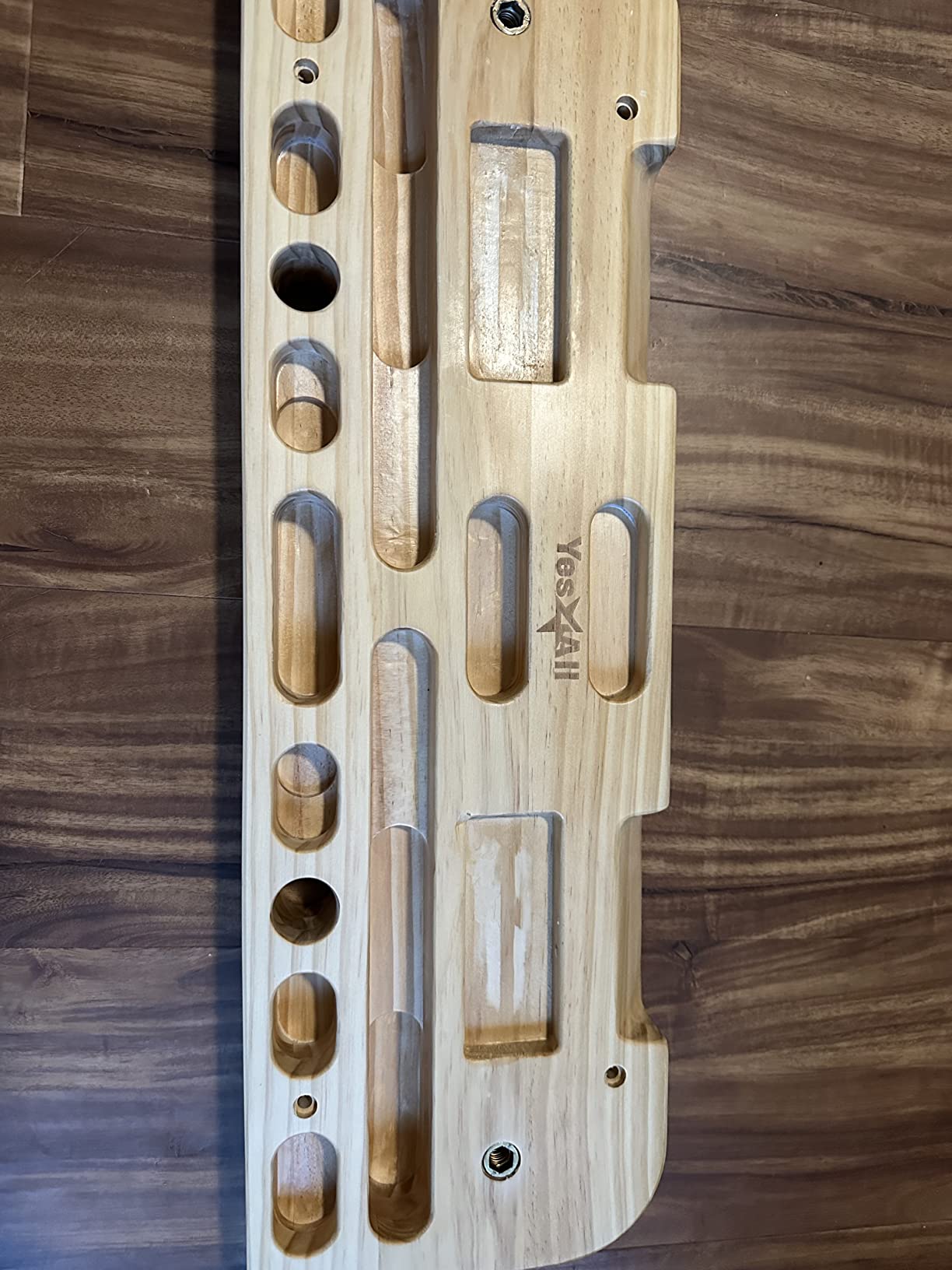 Yes4All Wooden Hang Board/Climbing Board for Doorway - Hand Strengthener Equipment for Training Finger, Grip and Pull Up customer photo 1