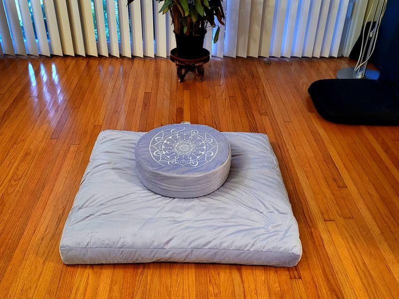 Hihealer Meditation Cushion, Traditional Tibetan Velvet Meditation Pillow customer photo 1