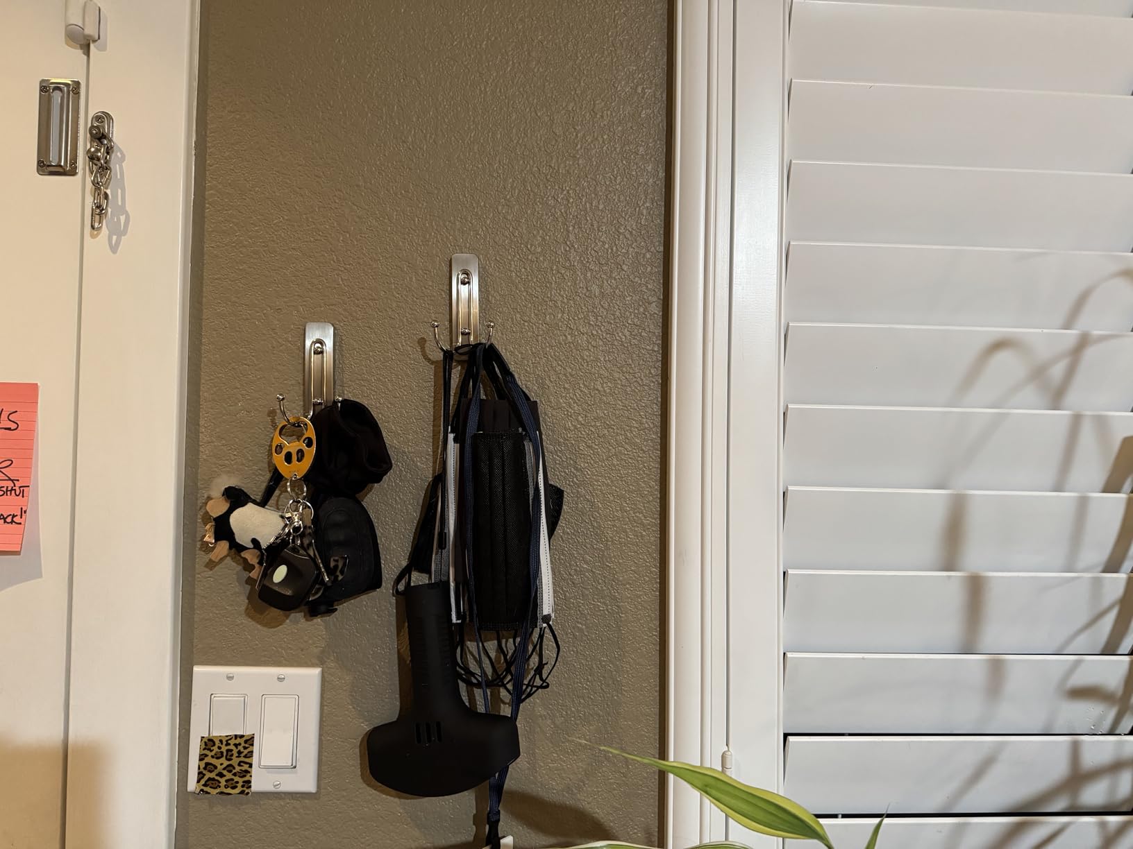 Command Large Matte Black Double Hooks, 2 Hooks and 2 Strips, Damage Free Hanging Wall Hooks with Adhesive Strips, No Tools Coat Hooks for Hanging Home Decor, Holds up to 4 lb customer photo 1