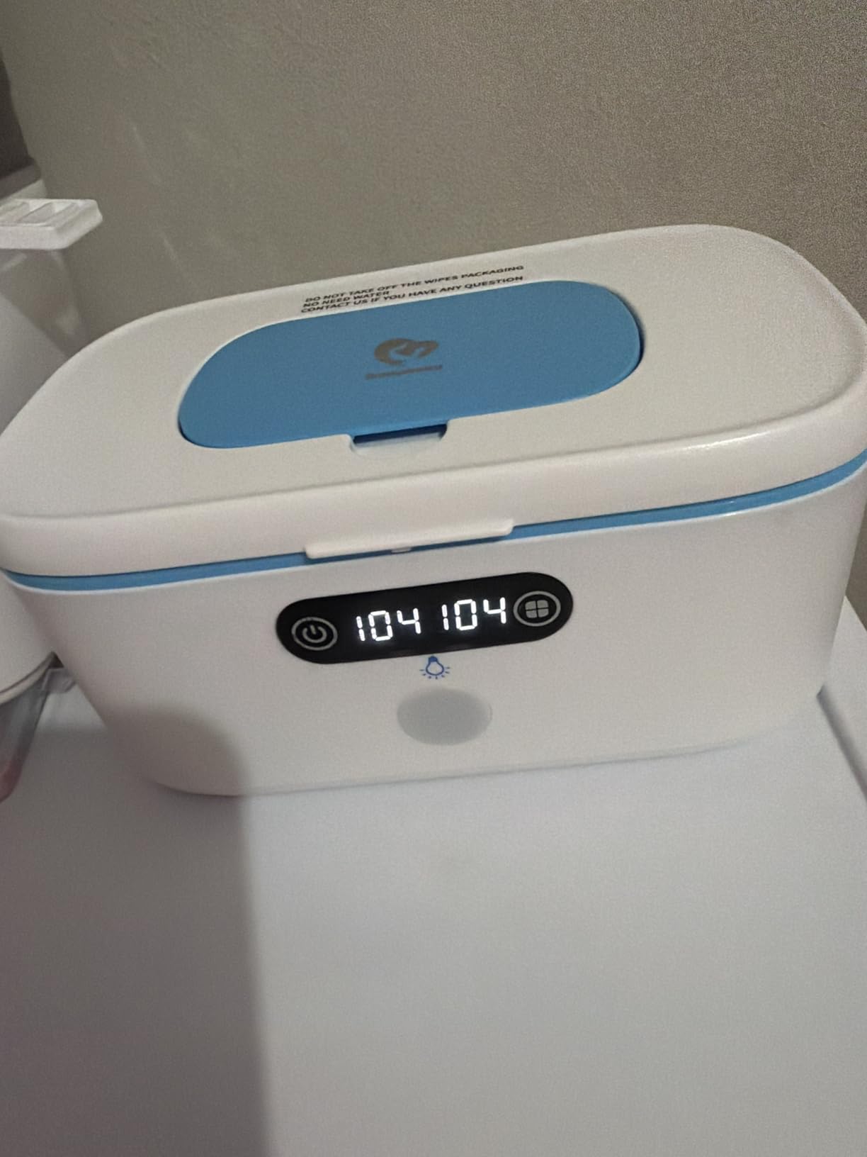Bellababy Wipe Wamer for Vehicle and Home Use, Baby Wet Wipes Dispenser and Diaper Wipe Warmer with Night Light, Temperature Display, No Need Water and Sponge, F and C Convertible customer photo 1