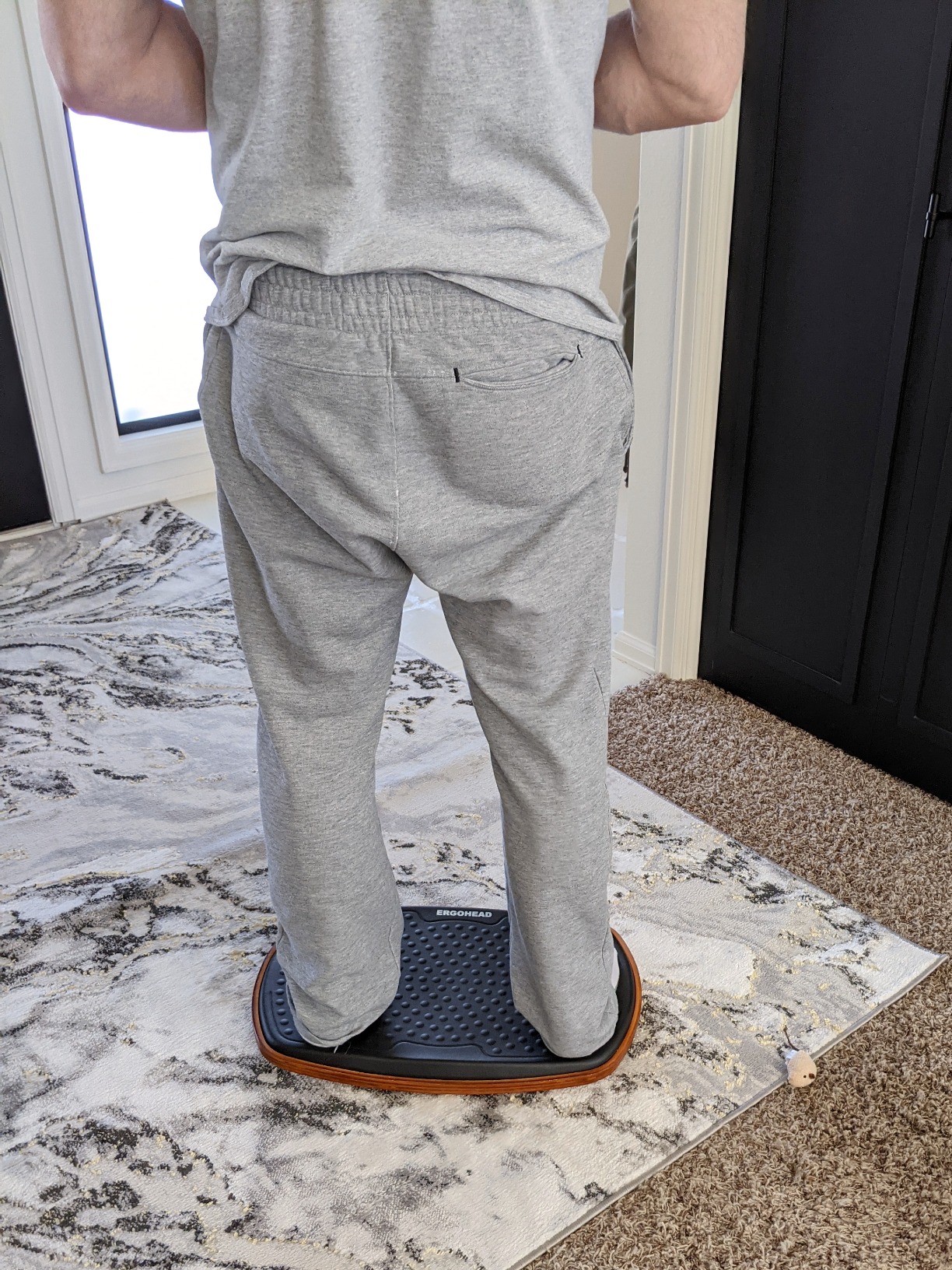 Office Standing Desk Anti Fatigue Mat Wooden Wobble Balance Board Stability Rocker Ergonomically Engineered for Stand Up Desks Desk Riser Workstation customer photo 2