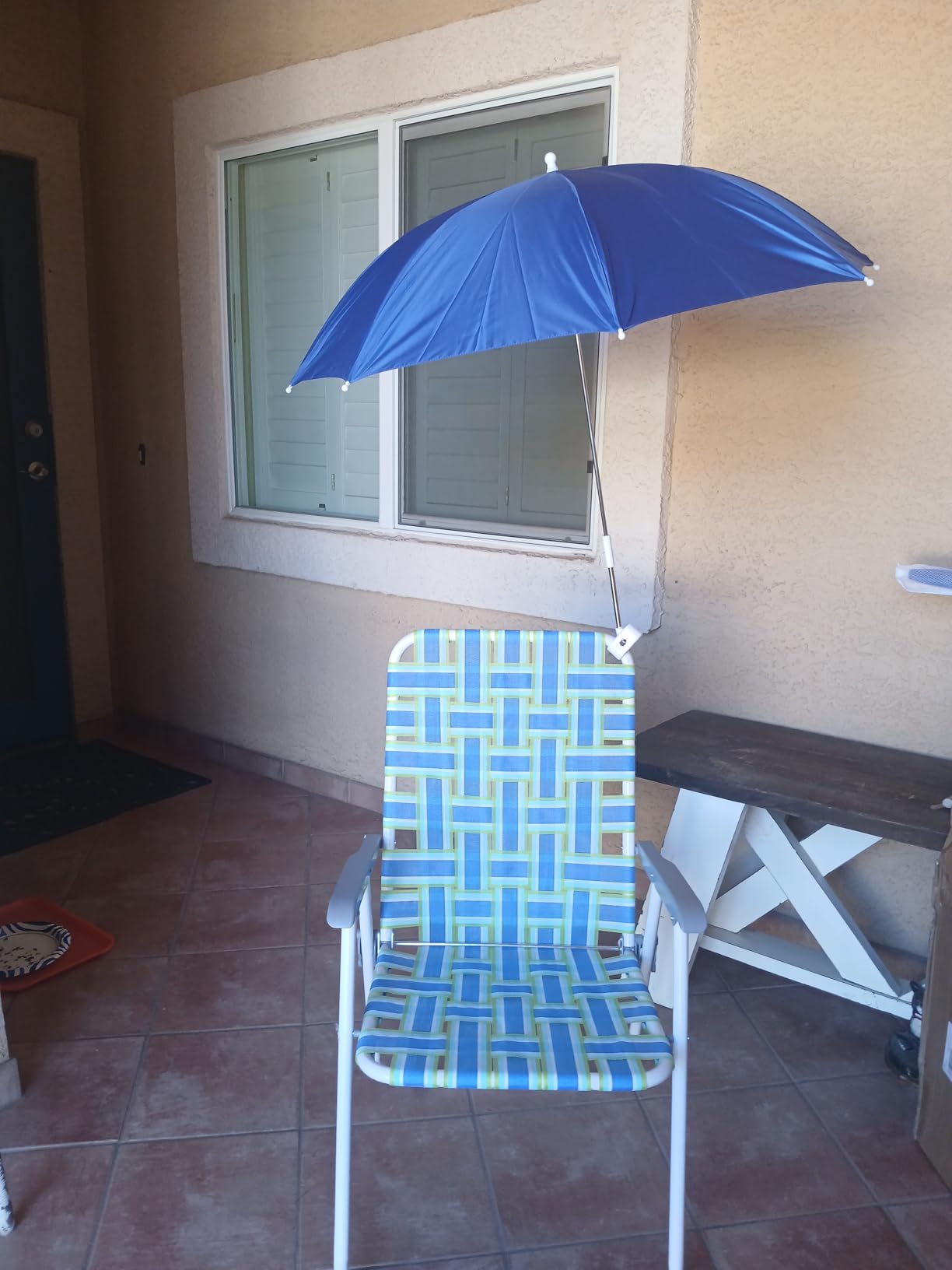 VINGLI Patio Lawn Webbed Folding Chairs Set of 2, Outdoor Beach Portable Lawn Chair Camping Chair Beach Chair for Yard, Garden Dining (Blue, Classic) customer photo 1