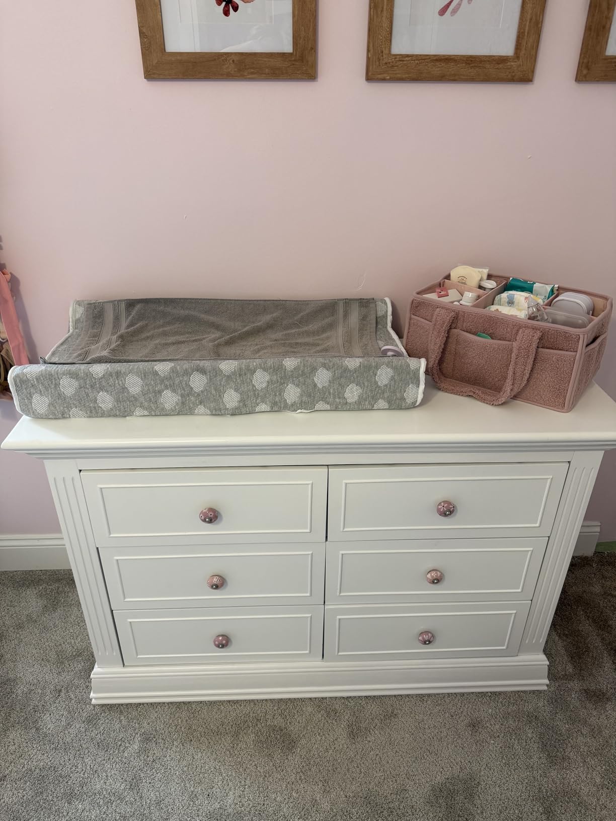 Jool Baby Serenity Soft Changing Pad + Washable Cover, Non-Slip - Fits Standard Changing Tables & Dressers (Cloud Pattern, Gray) | Makes Changing Time Easier With Contoured Sides & Safety Strap customer photo 2