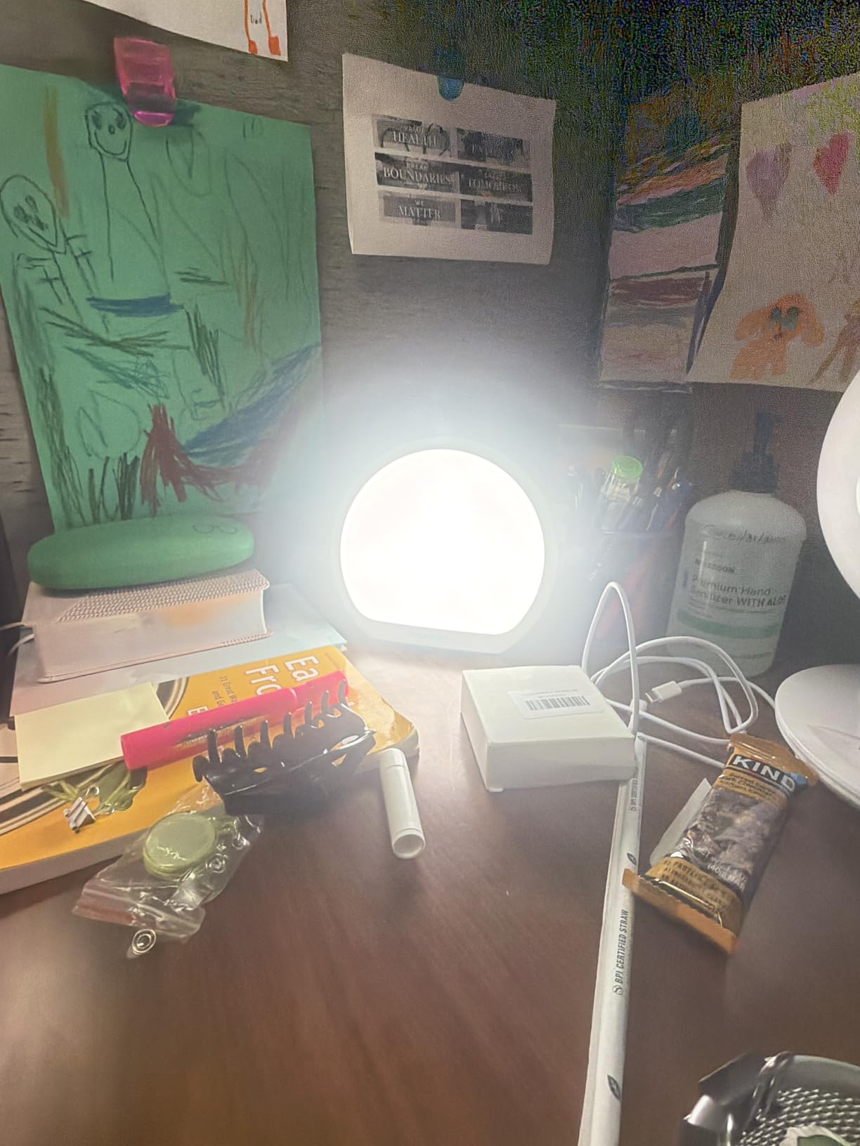 Verilux HappyLight Alba - New Round UV-Free LED Therapy Lamp, Bright White Light with 10,000 Lux, Adjustable Brightness, Color, and Countdown Timer customer photo 2