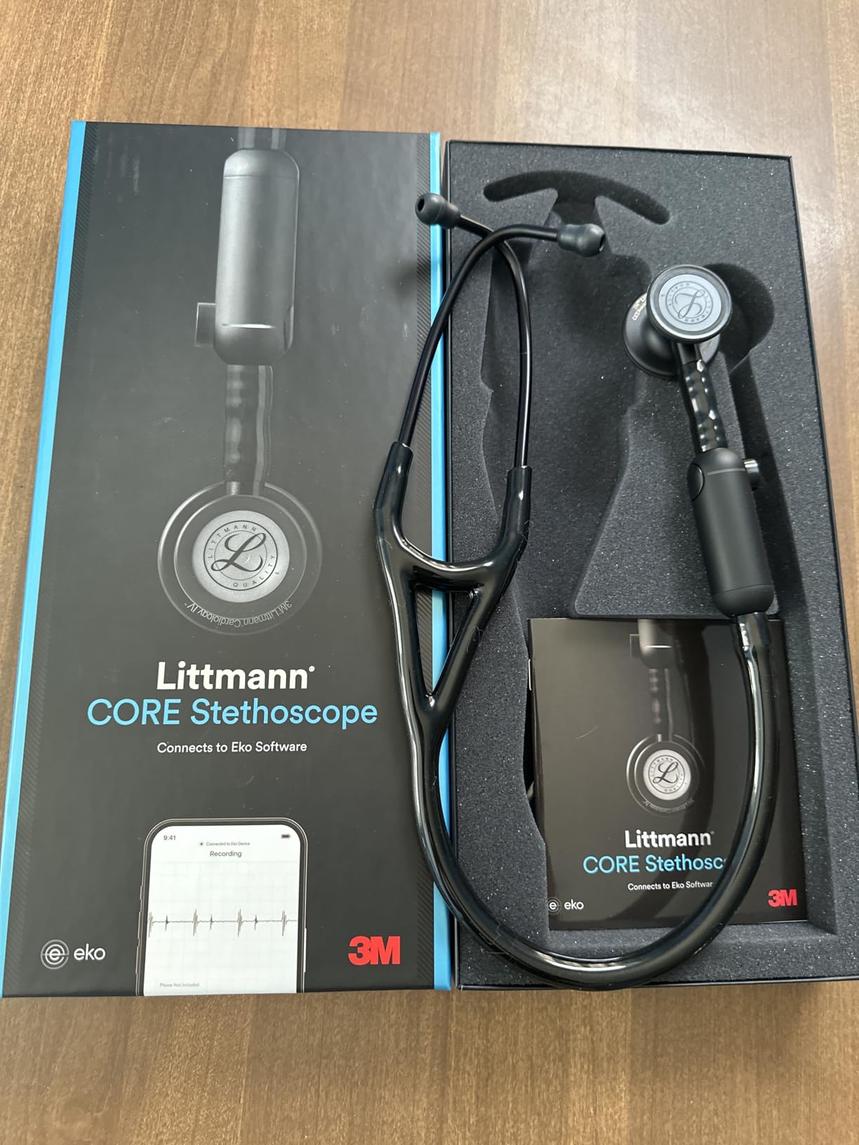 3M Littmann CORE Digital Stethoscope, Our Most Advanced Stethoscope Yet, Up To 40x Amplification, Active Noise Cancellation, In-App Sound Wave Visualization, Black-Finish Chestpiece, 8480 customer photo 1