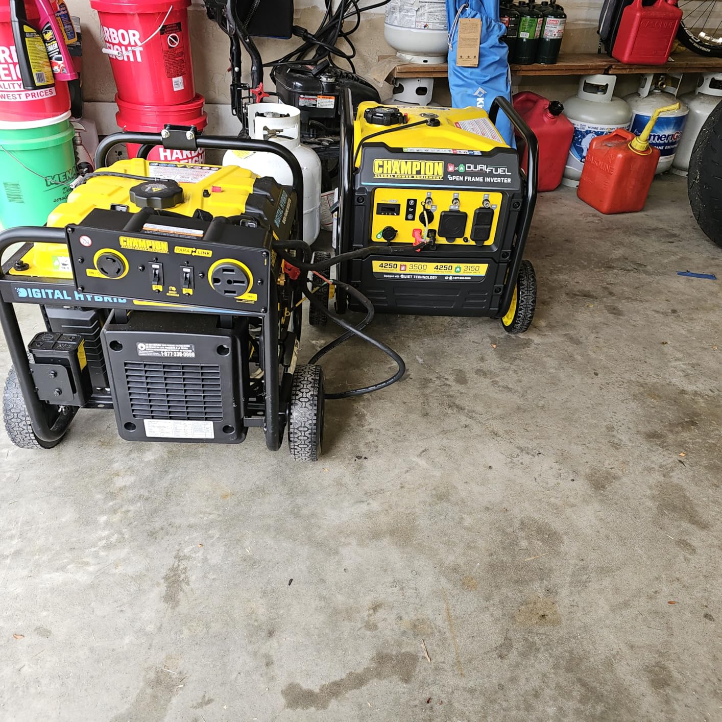 Champion 4250-Watt Dual Fuel Portable Open Frame Inverter Generator, CARB customer photo 1