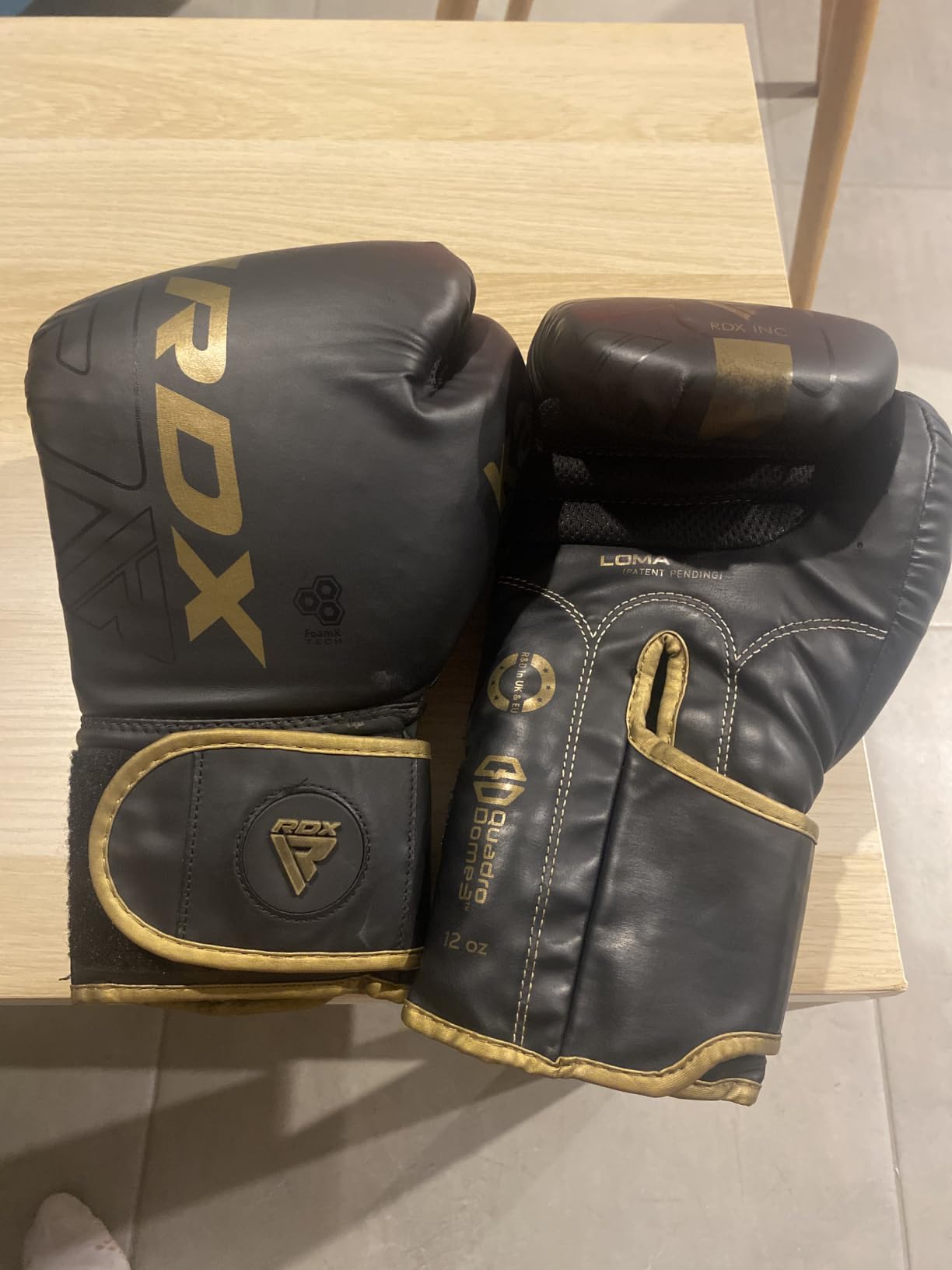 RDX Boxing Gloves, Pro Training Sparring, Maya Hide Leather, Muay Thai MMA Kickboxing, Men Women Adult, Heavy Punching Bag Focus Mitts Pads Workout, Ventilated Palm, Multi Layered, 8 10 12 14 16 18 Oz customer photo 1