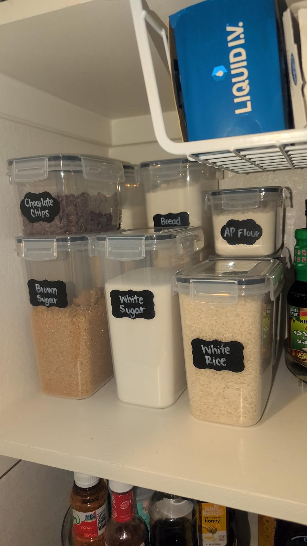 Airtight Food Storage Containers with Lids, 8 PCS | BPA-Free Kitchen Organizers with Lids, For Flour, Sugar & Cereal, Plastic Dry Food Canisters, Pantry Storage customer photo 1