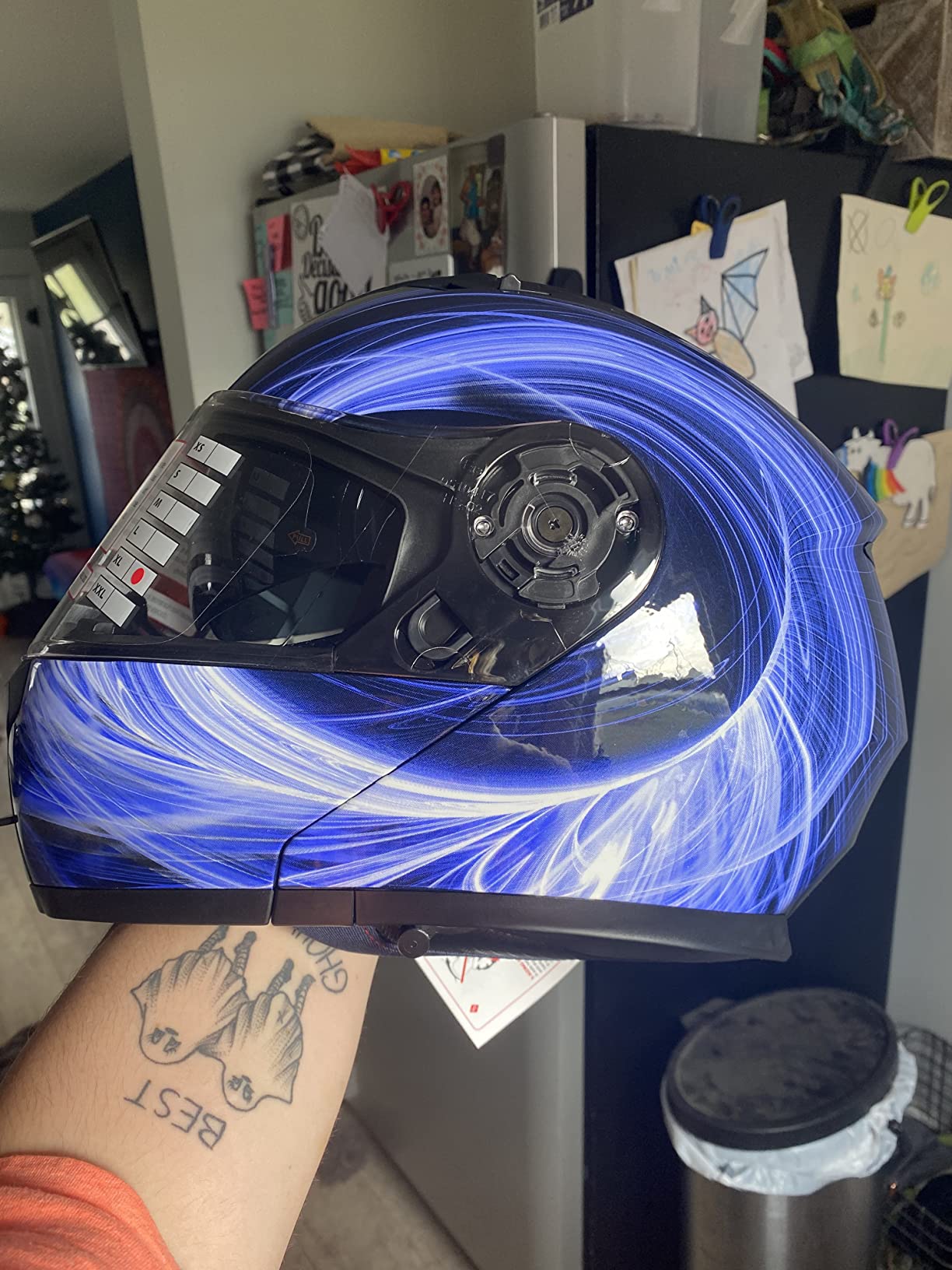 Modular Full Face Snowmobile Helmet with Heated Shield, Breath Box Typhoon TH158 customer photo 2