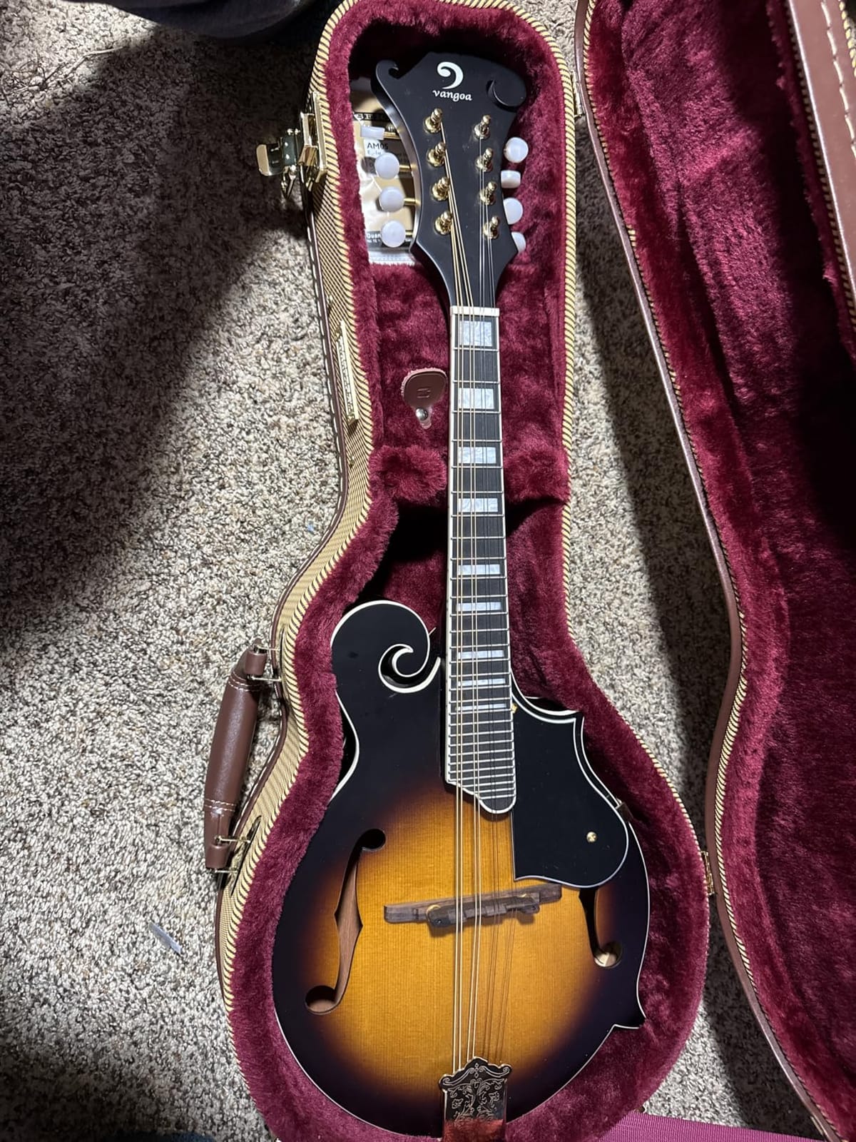 Crossrock Hard Shell Case for F-Style Mandolin in Vinyl Tweed(CRW620MFTW) customer photo 2
