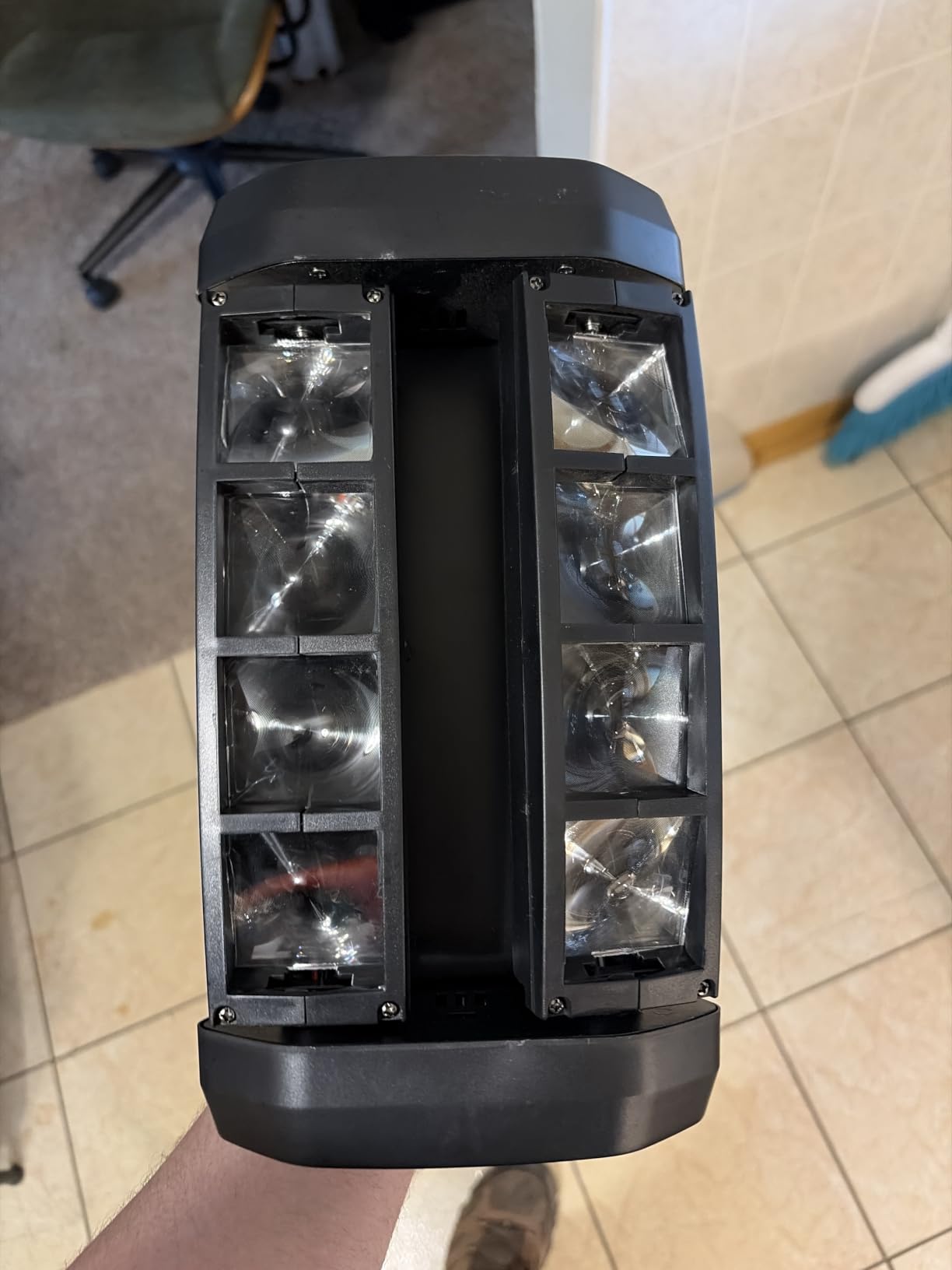 8x10W Spider Moving Head DJ Light, RGBW LED Stage Light 2 Packs | 8 LED RGBW Beams, Sound Activated & DMX512 Control, Easy Install, Mini DJ Lights for Parties Wedding Club Disco Live Show customer photo 2