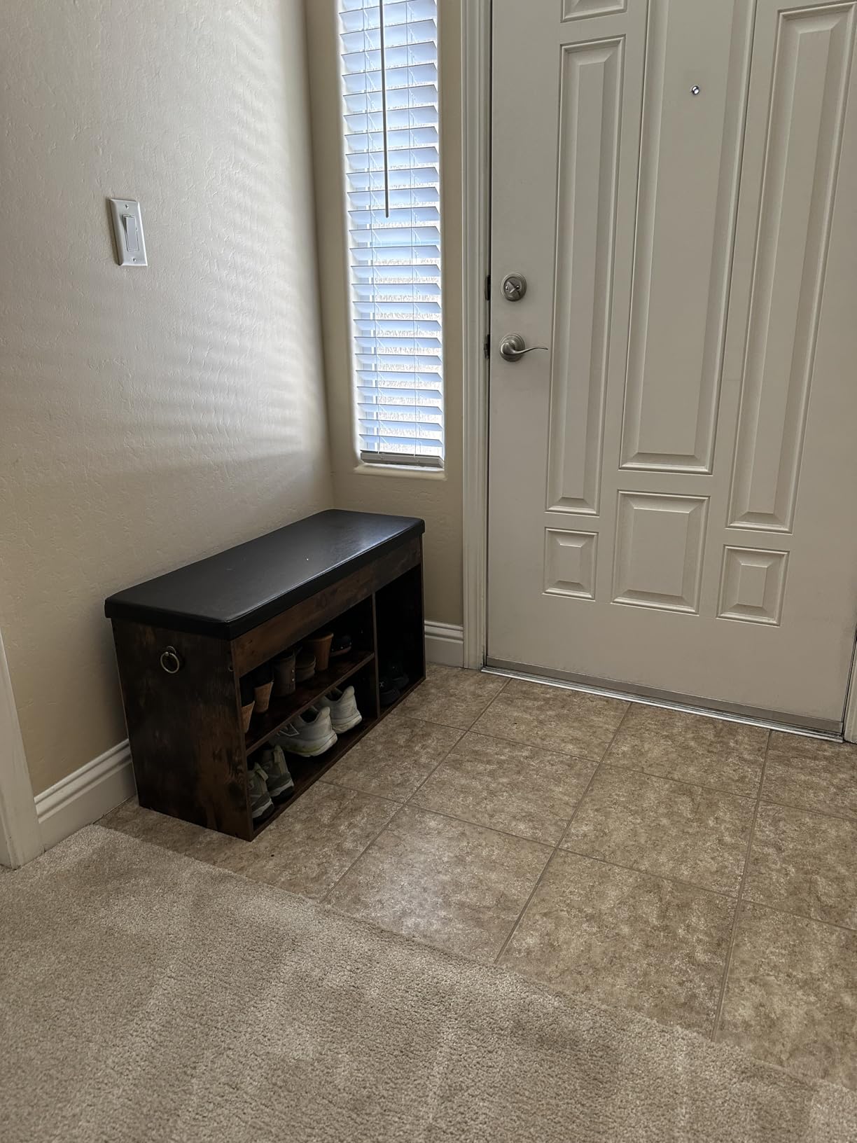 HOOBRO Shoe Storage Bench with Cushion, 32.3