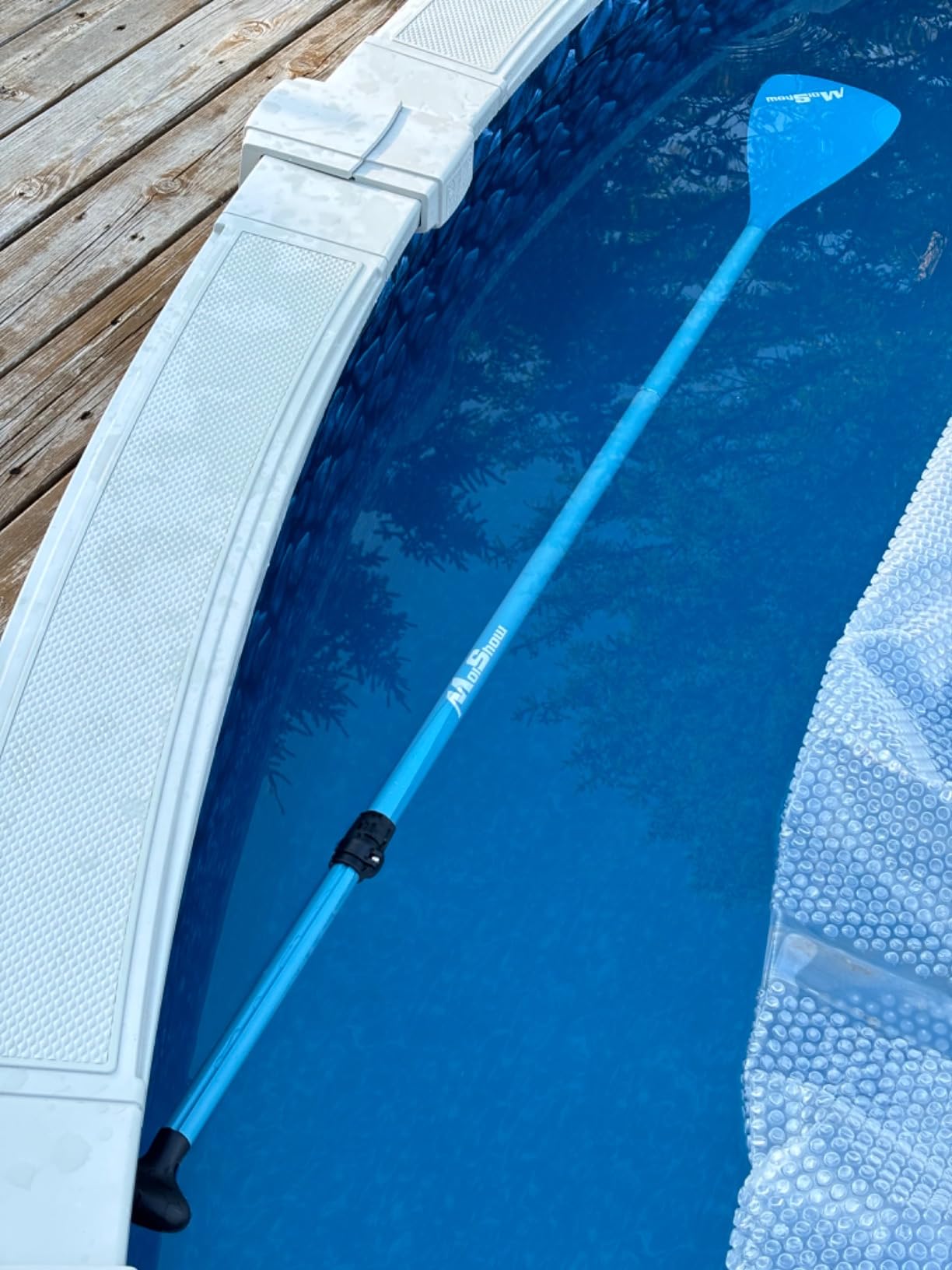 SUP Paddle - Adjustable 3 Pieces Stand Up Paddle Board Paddle with Unique Lock Design Floating Alloy Shaft Paddleboard Paddle customer photo 1