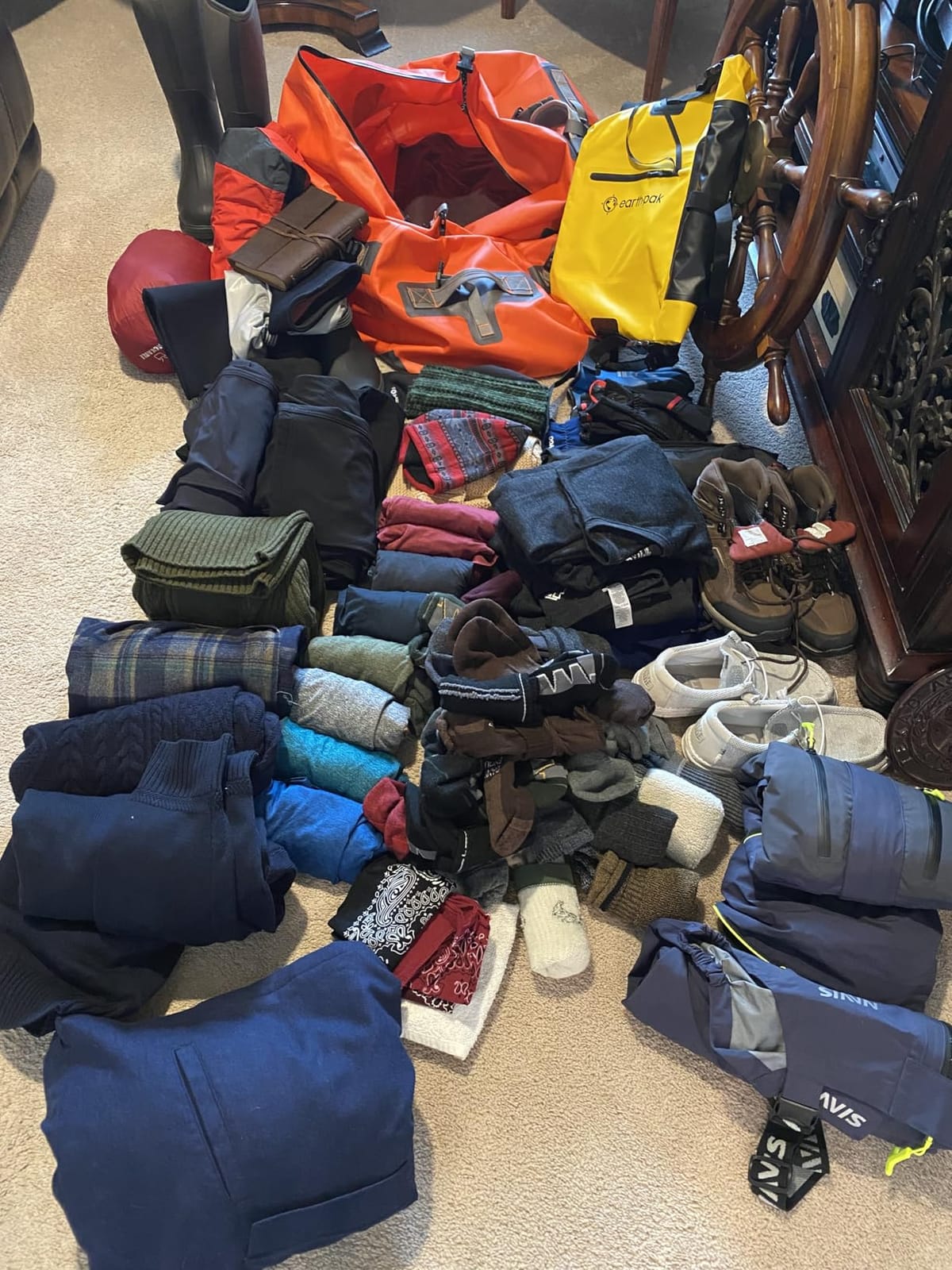 UNPLUG Ultimate Adventure | 1680D Heavy Duty Waterproof Bag | Large Travel Bag which can be Used for Camping, Motorcycling, Boating, or Hunting | 110L Storm Grey customer photo 2