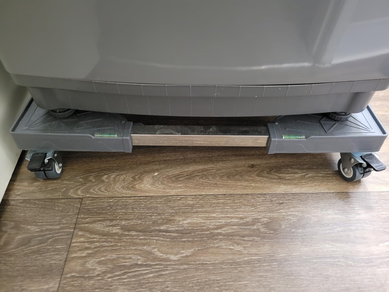 W B D WEIBIDA Appliance Dolly Cart with 4 Locking Twin Wheels Mini Fridge Stand Adjustable Furniture Mover Mobile Roller Base for Washing Machine, Dryer, Refrigerator, Laundry Pedestal customer photo 1